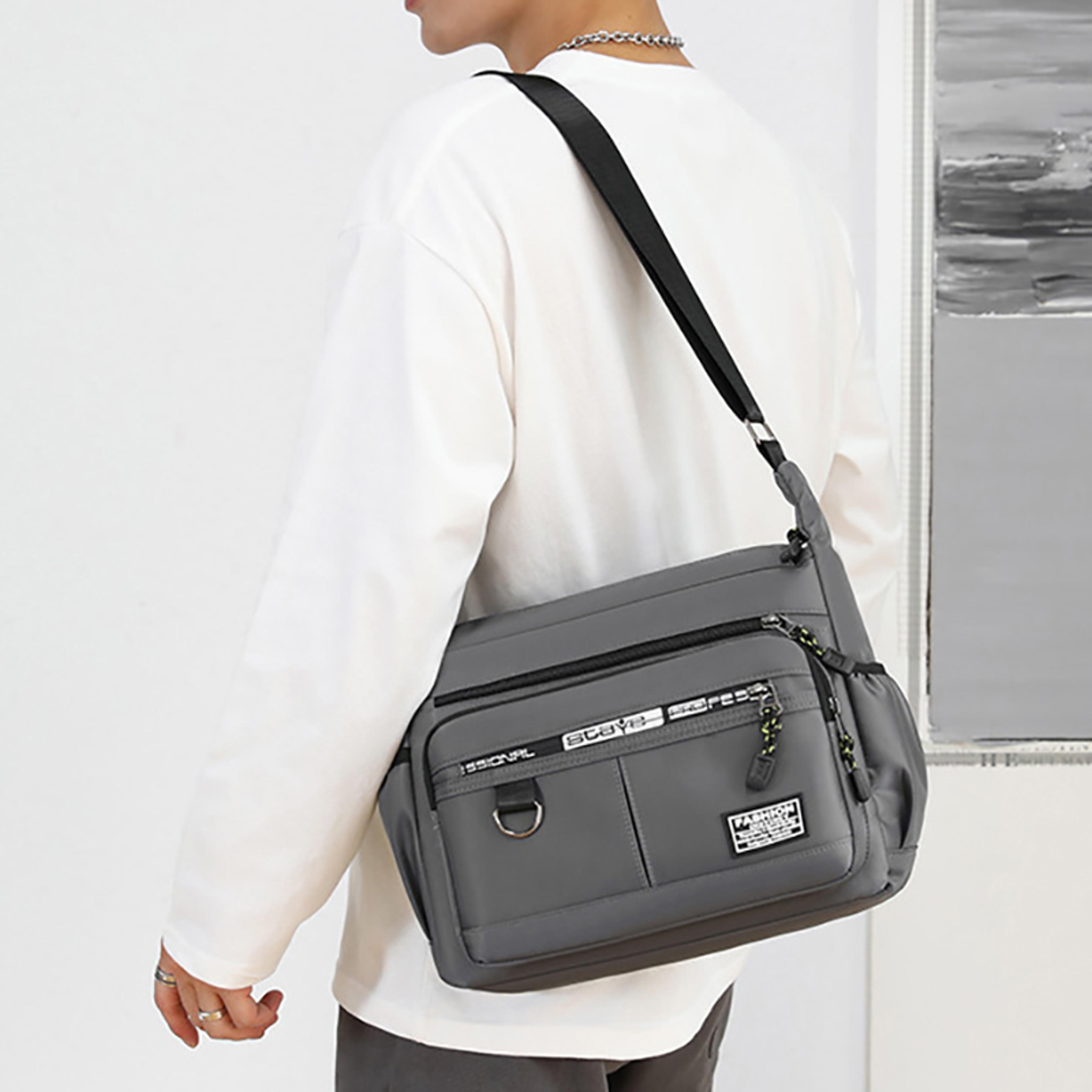 Large Capacity Oxford Shoulder Bag For Men With Multi Pocket Crossbody Design 5
