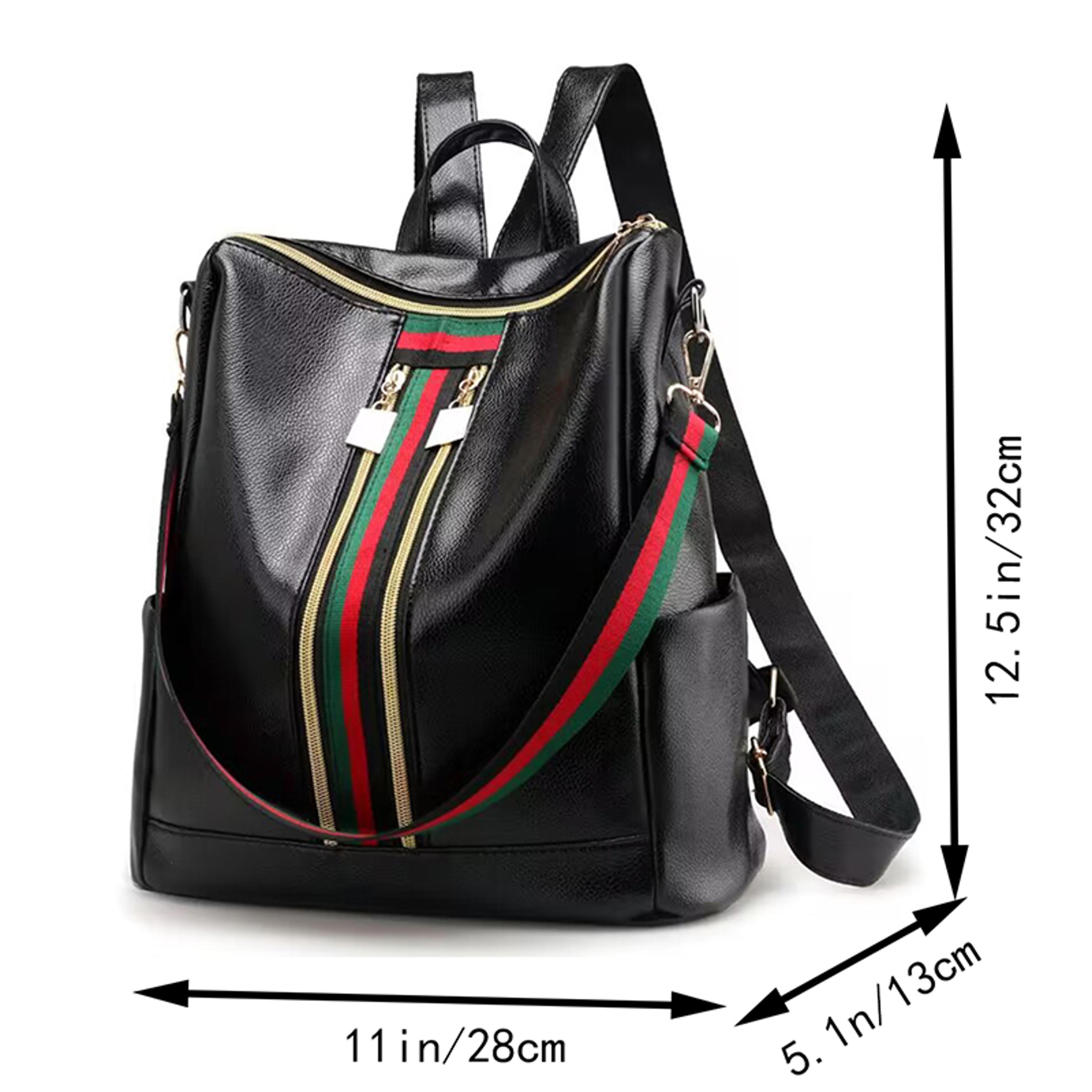 Chic Multiway Backpack Lightweight Travel Bag With Stylish Striped Detail And Spacious Storage 5