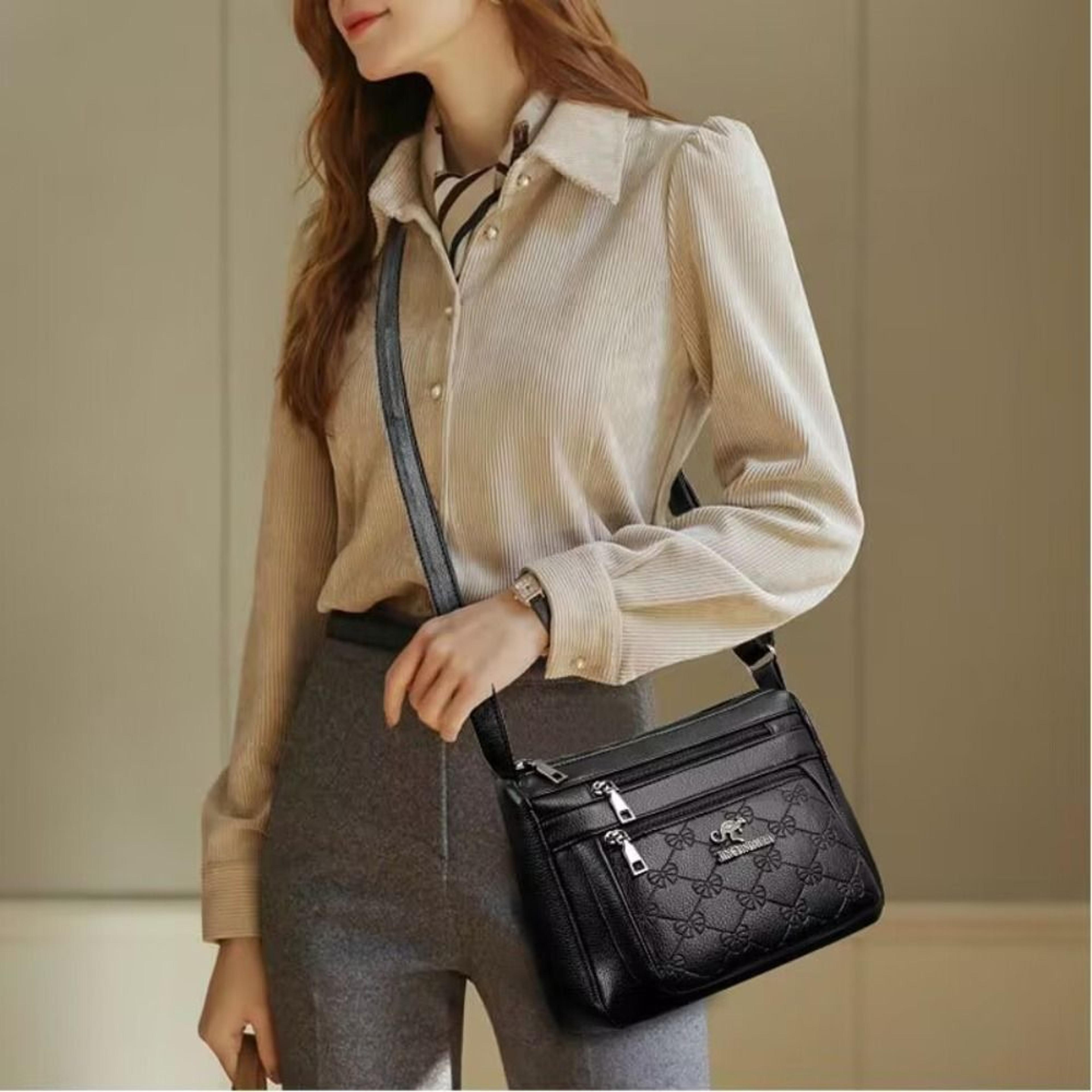 Womens Large Capacity Multi Layer Shoulder Bag Fashion Mothers Tote Bag 5