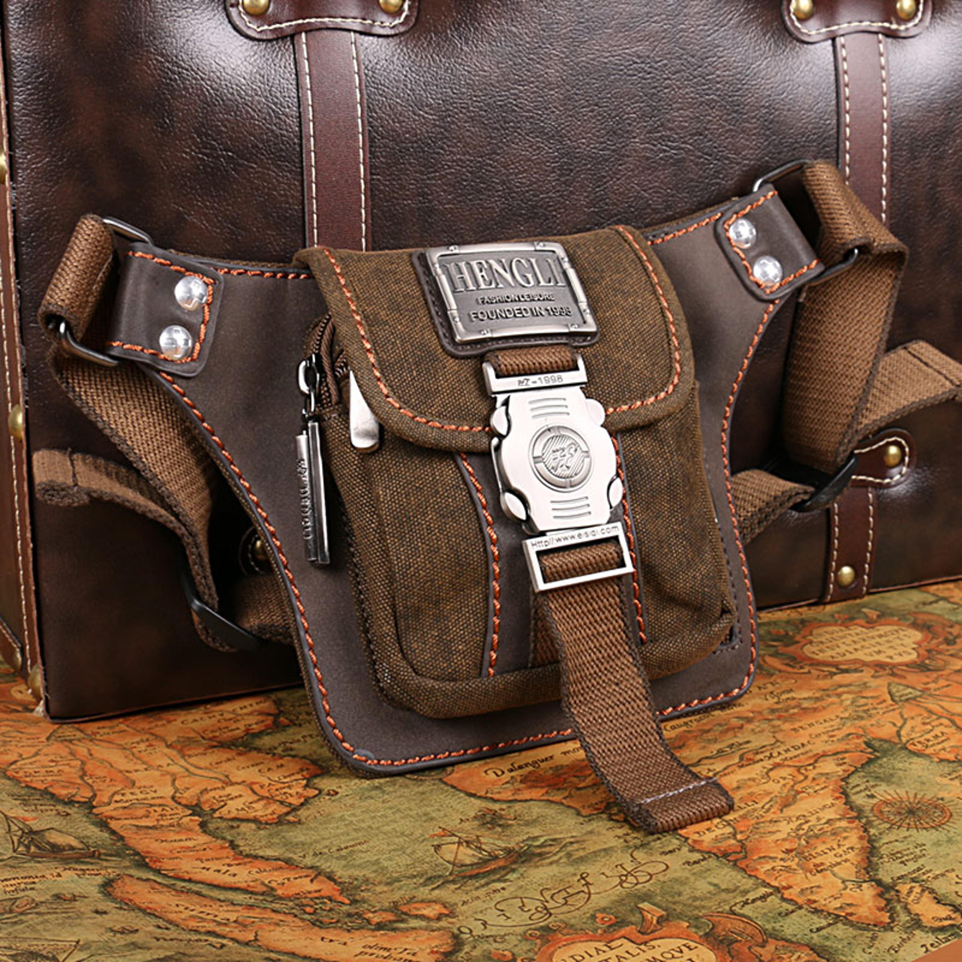 Retro Canvas Mini Waist Bag Portable Belt Bag For Travel Outdoor And Daily Use 3