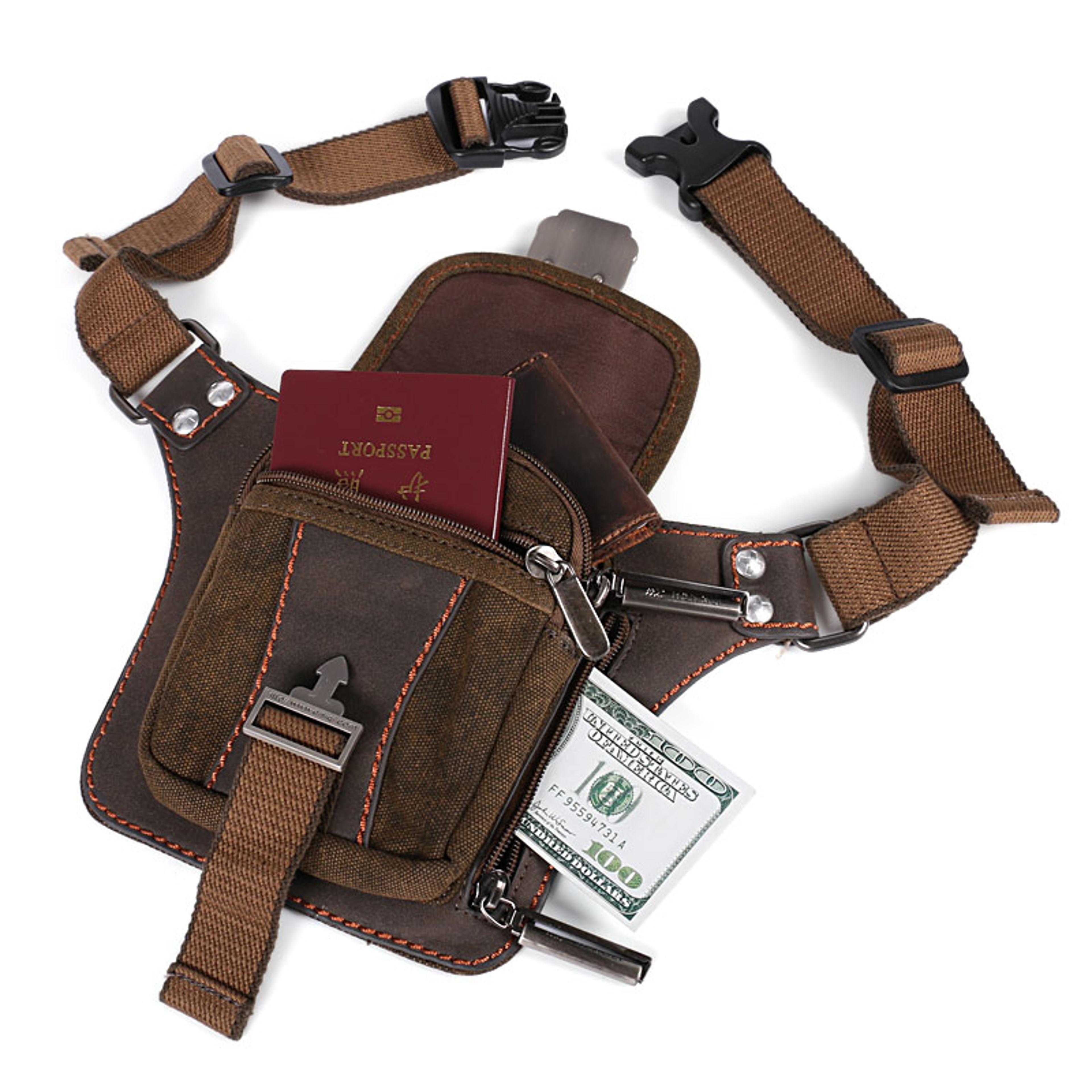 Retro Canvas Mini Waist Bag Portable Belt Bag For Travel Outdoor And Daily Use 5