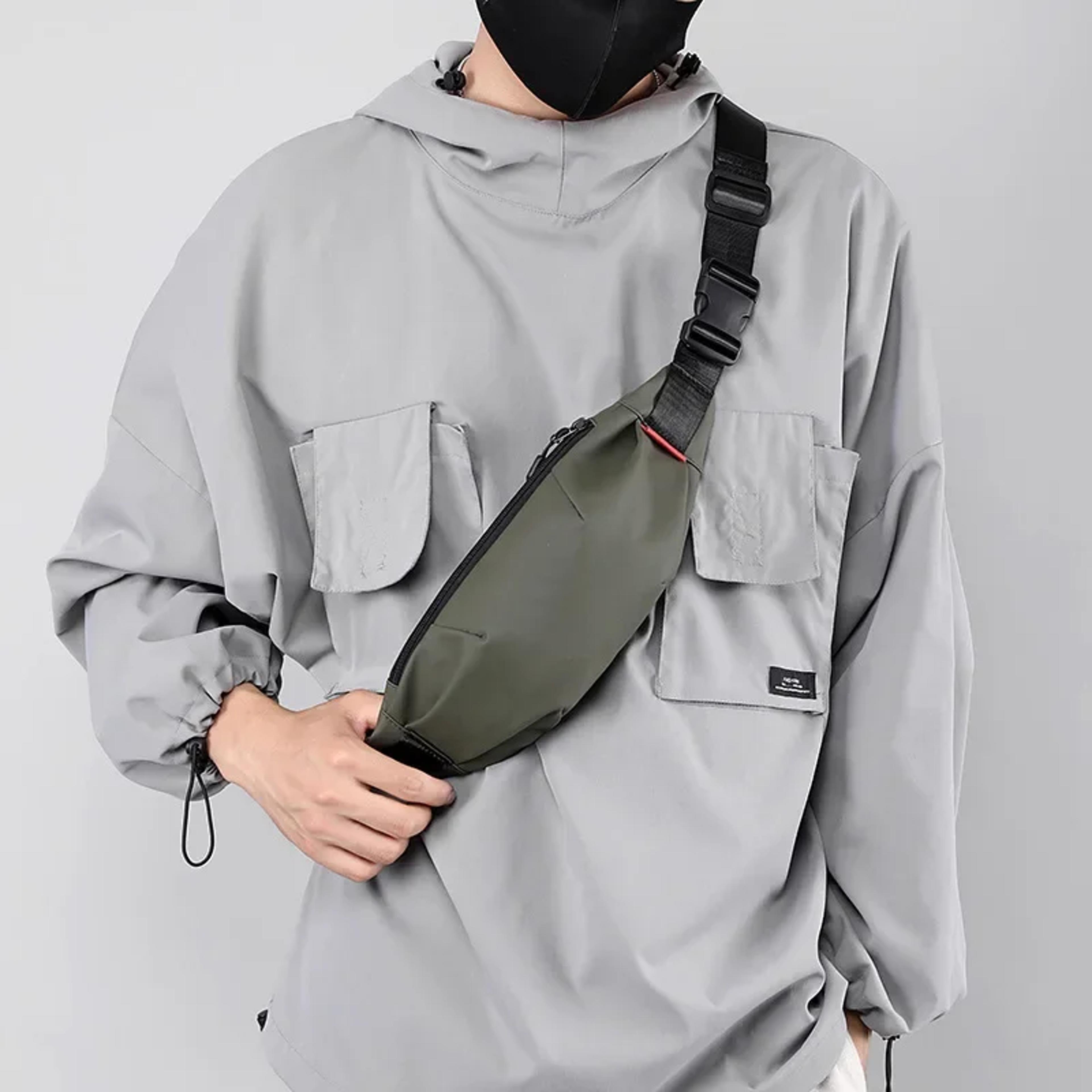 Waterproof Men Waist Bag Crossbody Chest Pack Travel Belt Bag For Daily Use 4