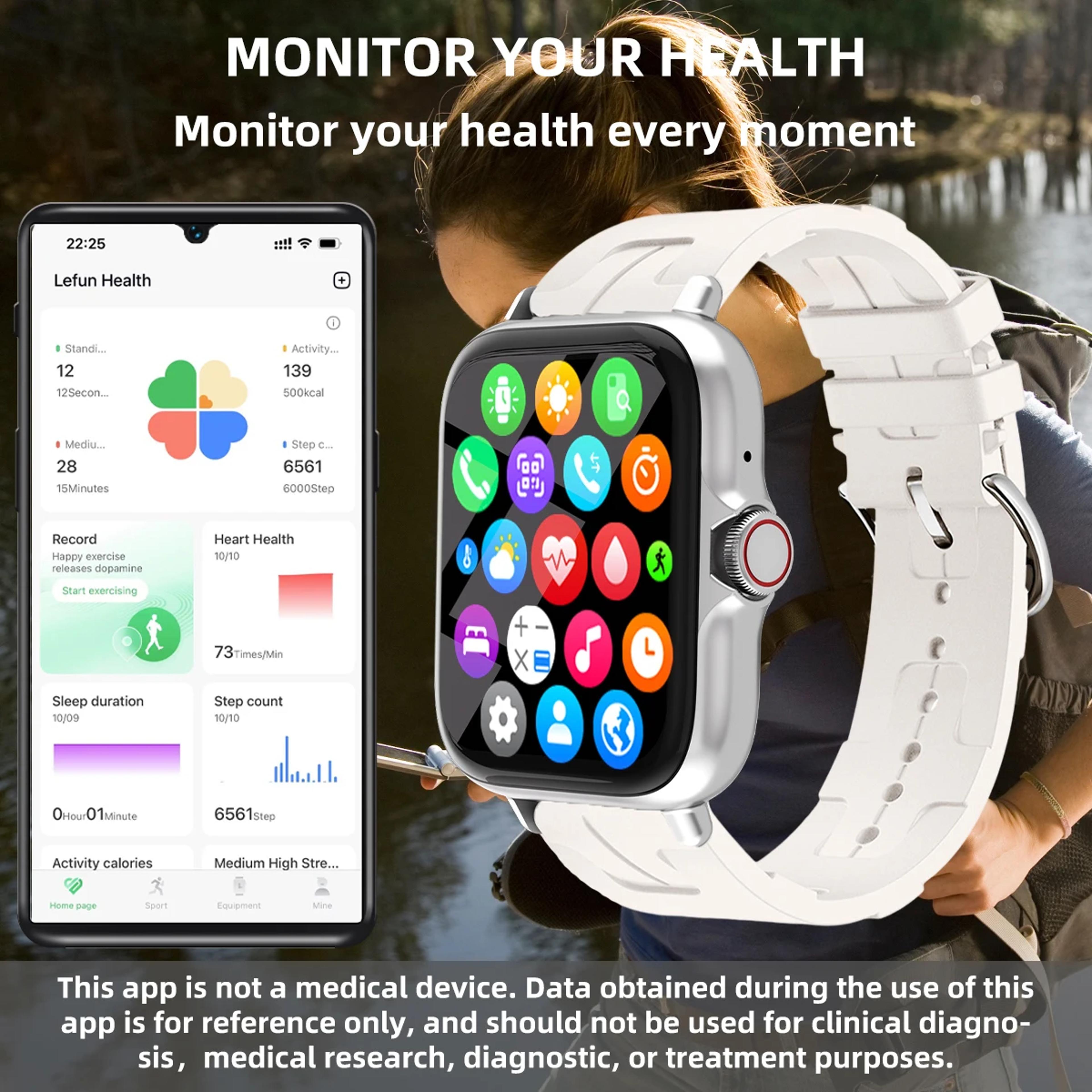 Men Women Smart Watch Waterproof Fitness Tracker With Call Alerts 10