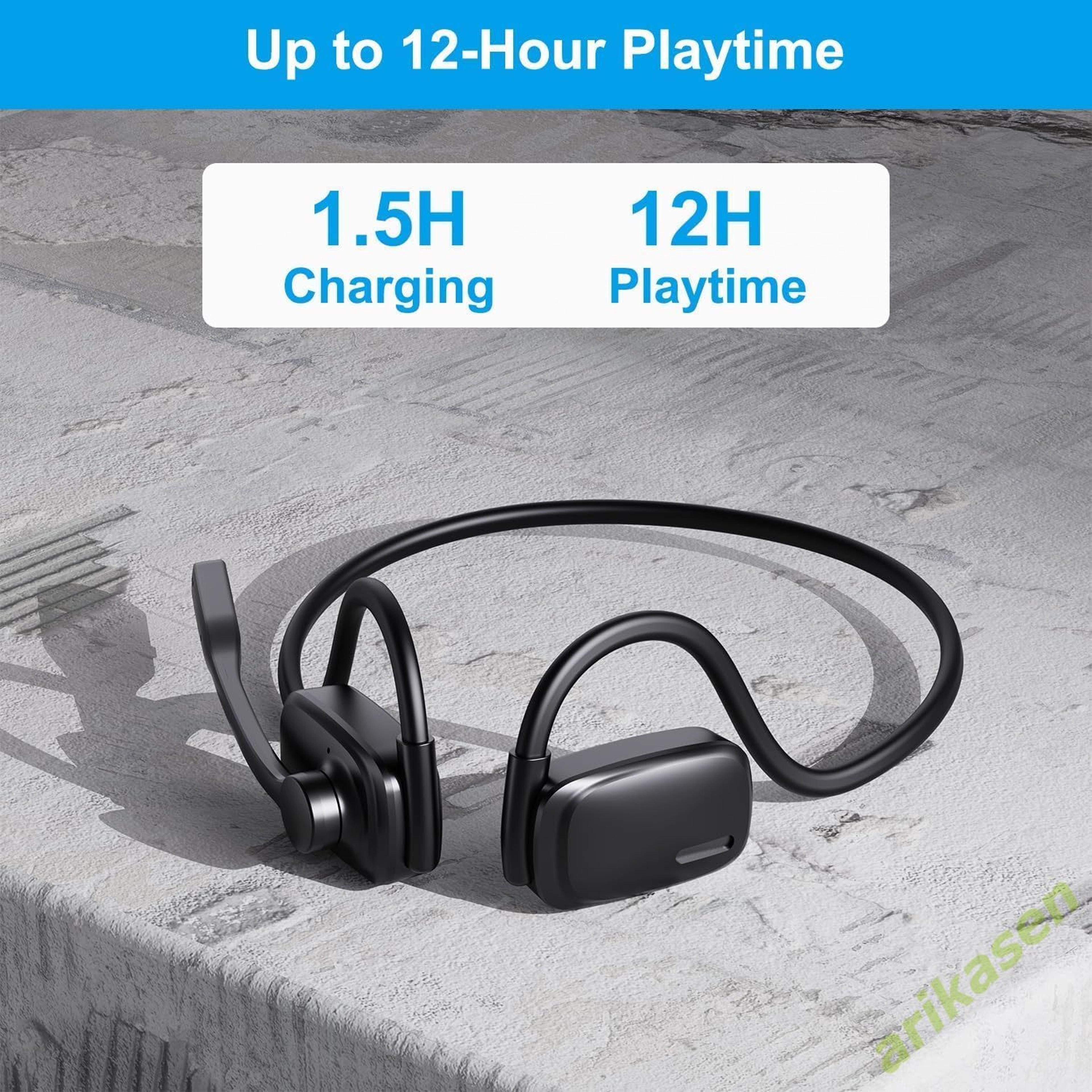 Open Ear Bluetooth Headset With Noise Canceling Boom Microphone And Mute Button 5