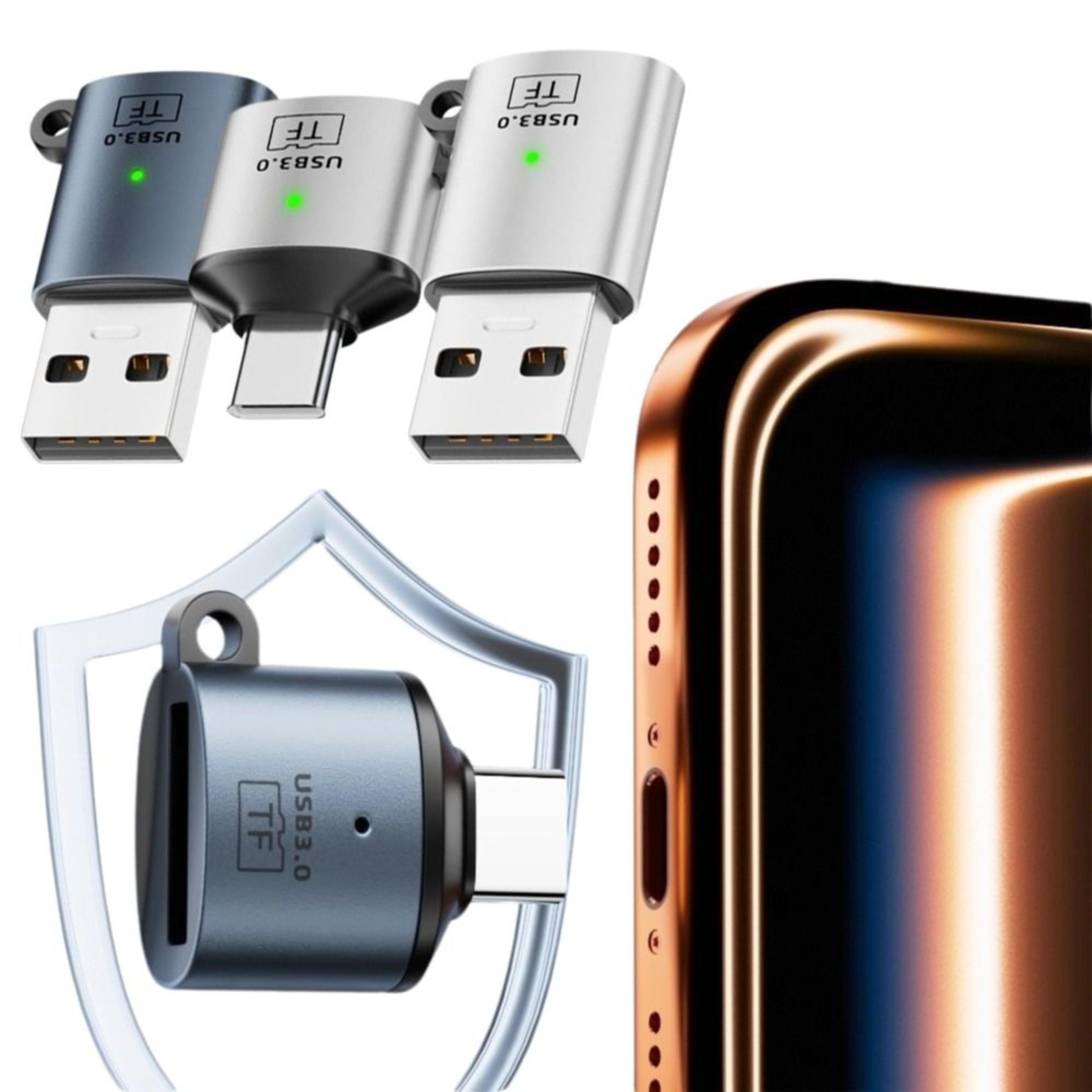 USB C Micro SD Card Reader Aluminum High Speed TF Card Adapter 5