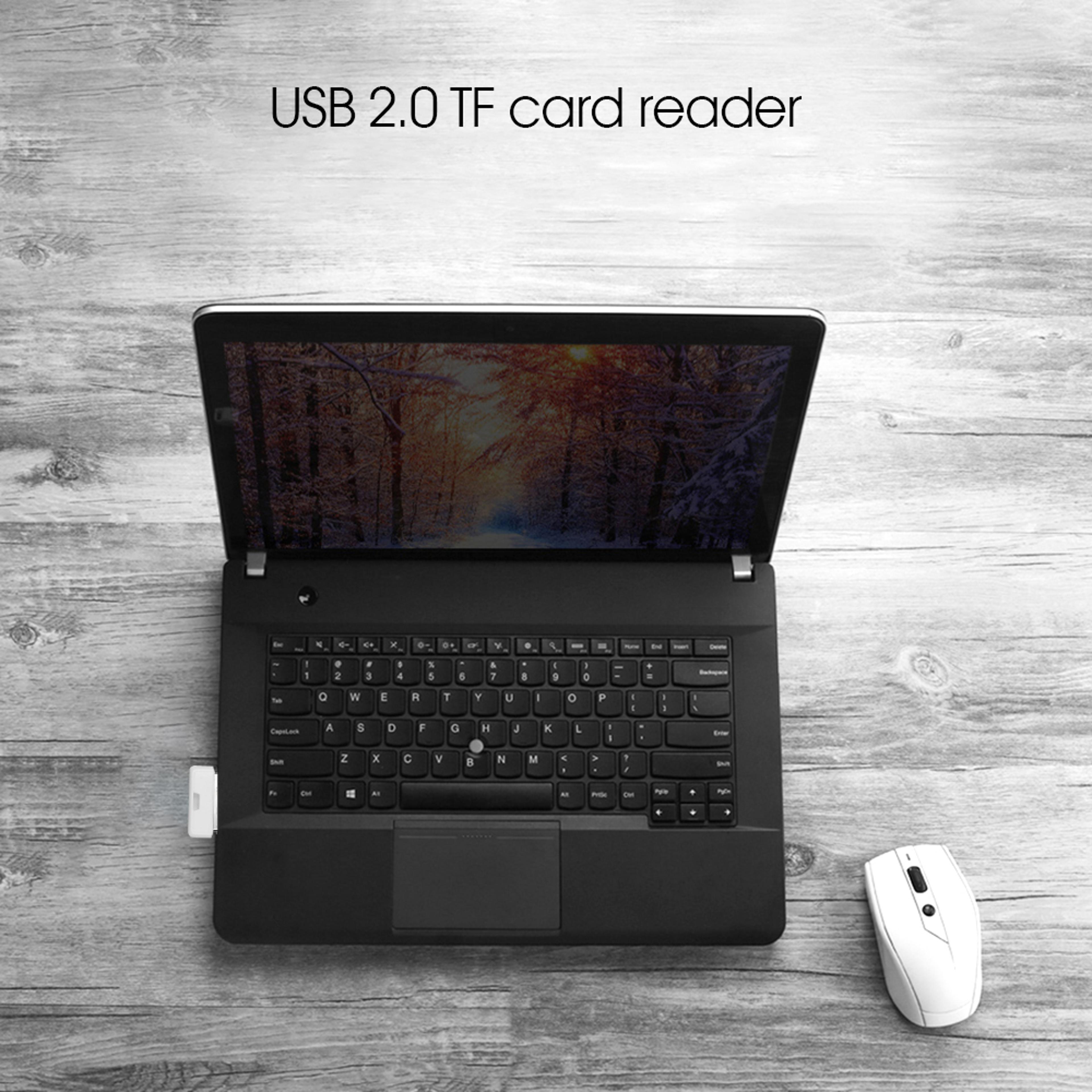 Mini USB Micro SD Card Reader High Speed TF Memory Card Adapter For Laptop PC 2