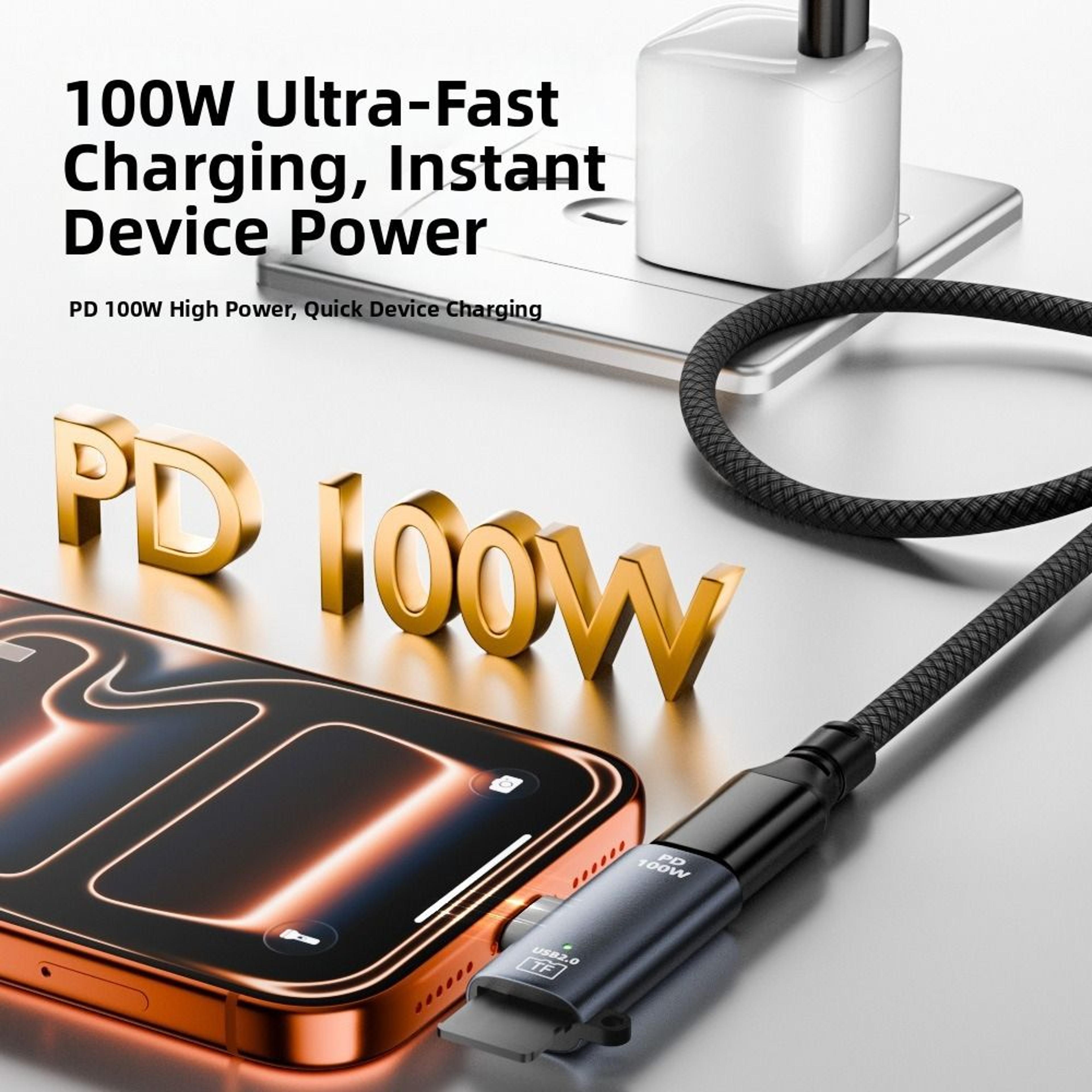 USB C TF Card Reader With PD Fast Charging And High Speed Data Transfer 6