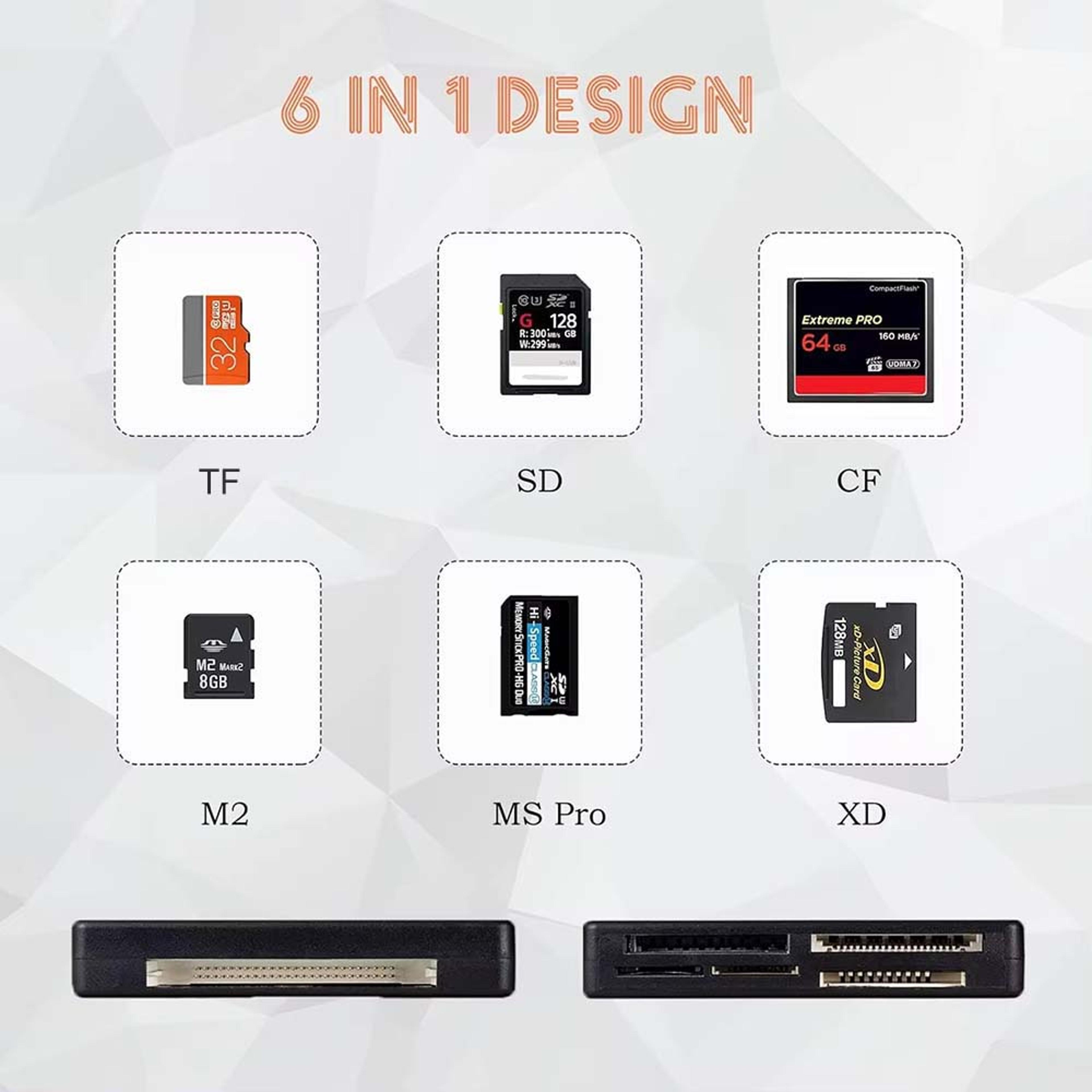 All In One USB Memory Card Reader Multi Card Adapter 2
