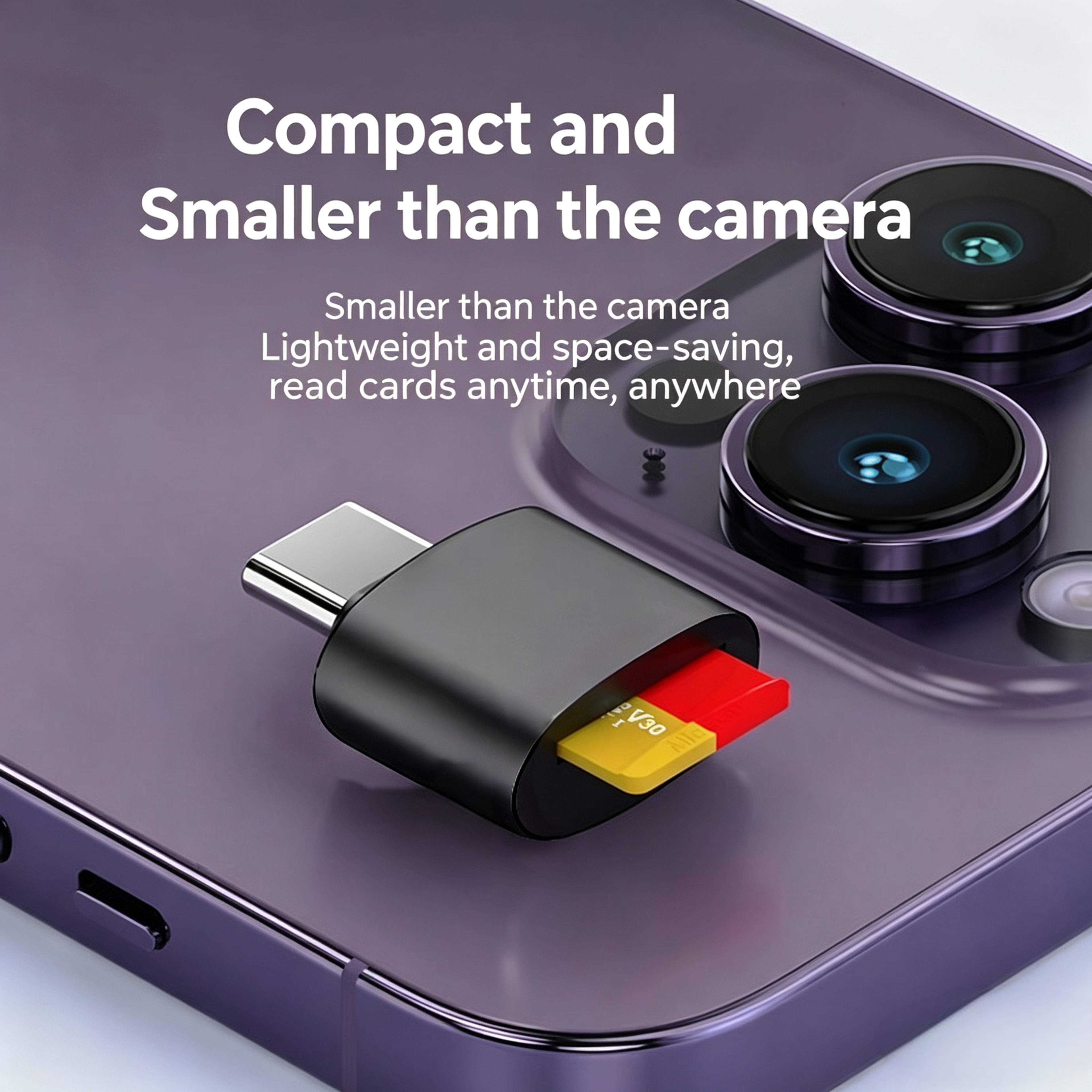 Mini USB C SD TF Card Reader Type C Memory Card Adapter For Phones Tablets Laptops 5