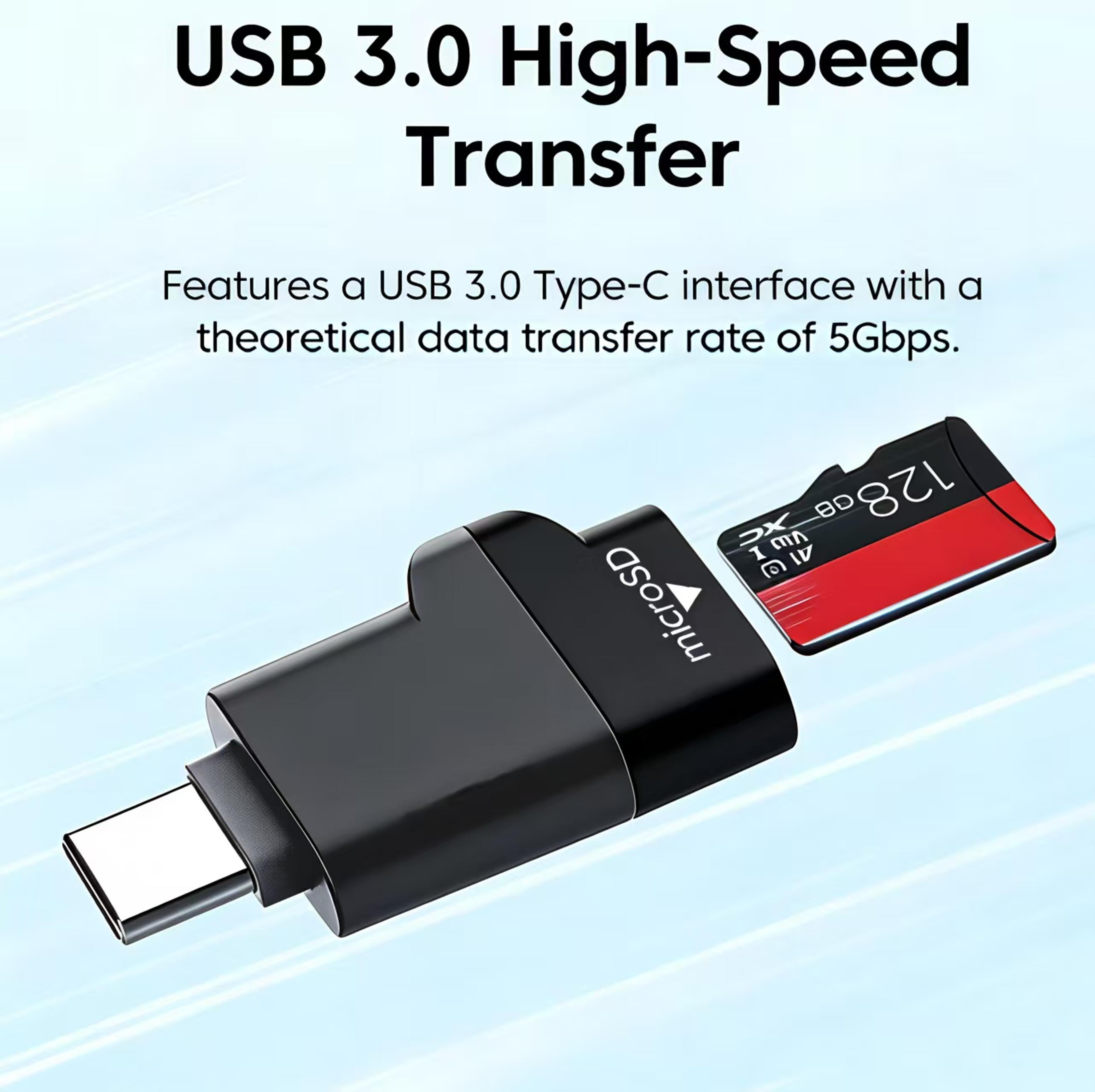 Mini USB C Micro SD TF Card Reader For IPhone MacBook Laptop 4