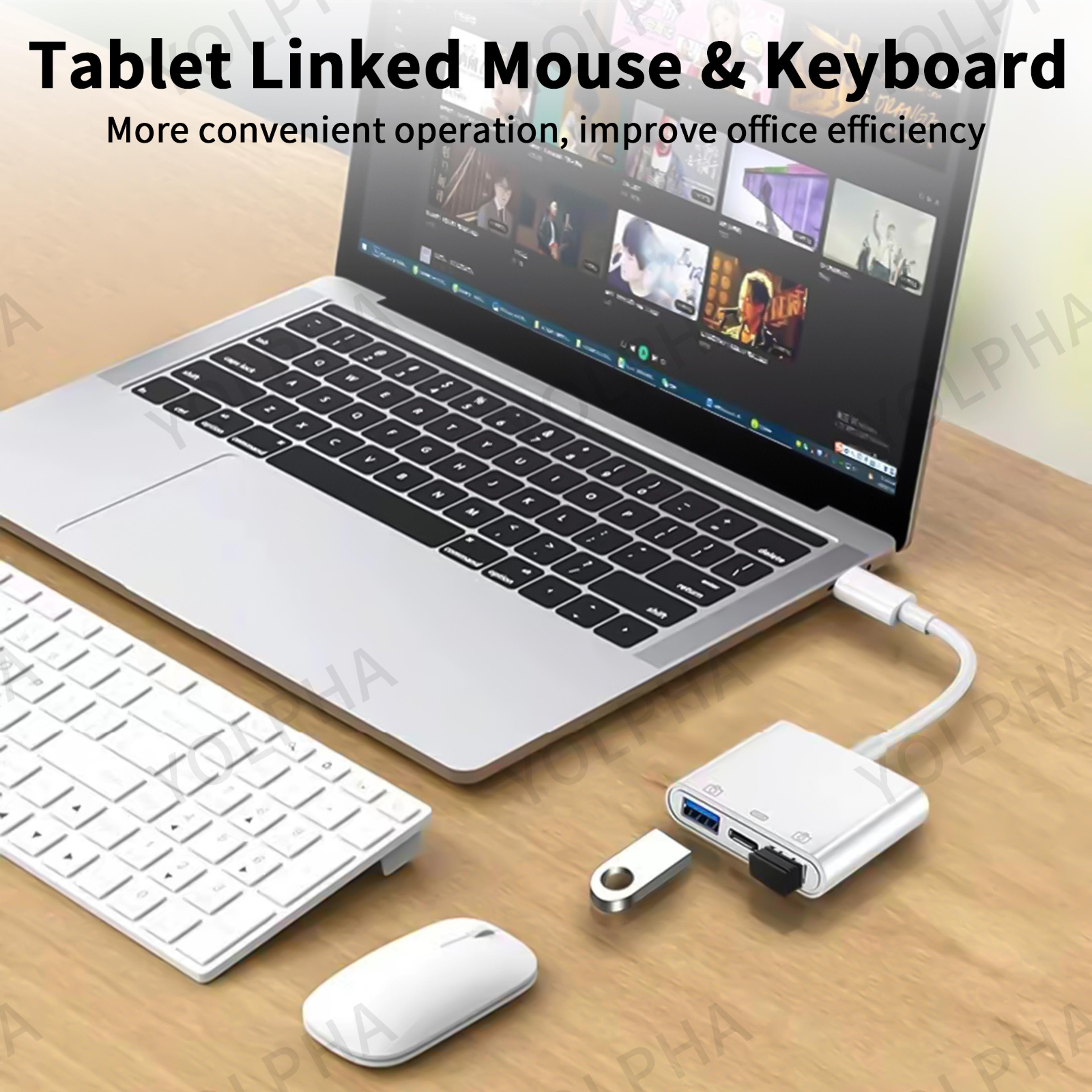 USB C OTG Adapter Card Reader With USB Port And Type C Charging 3