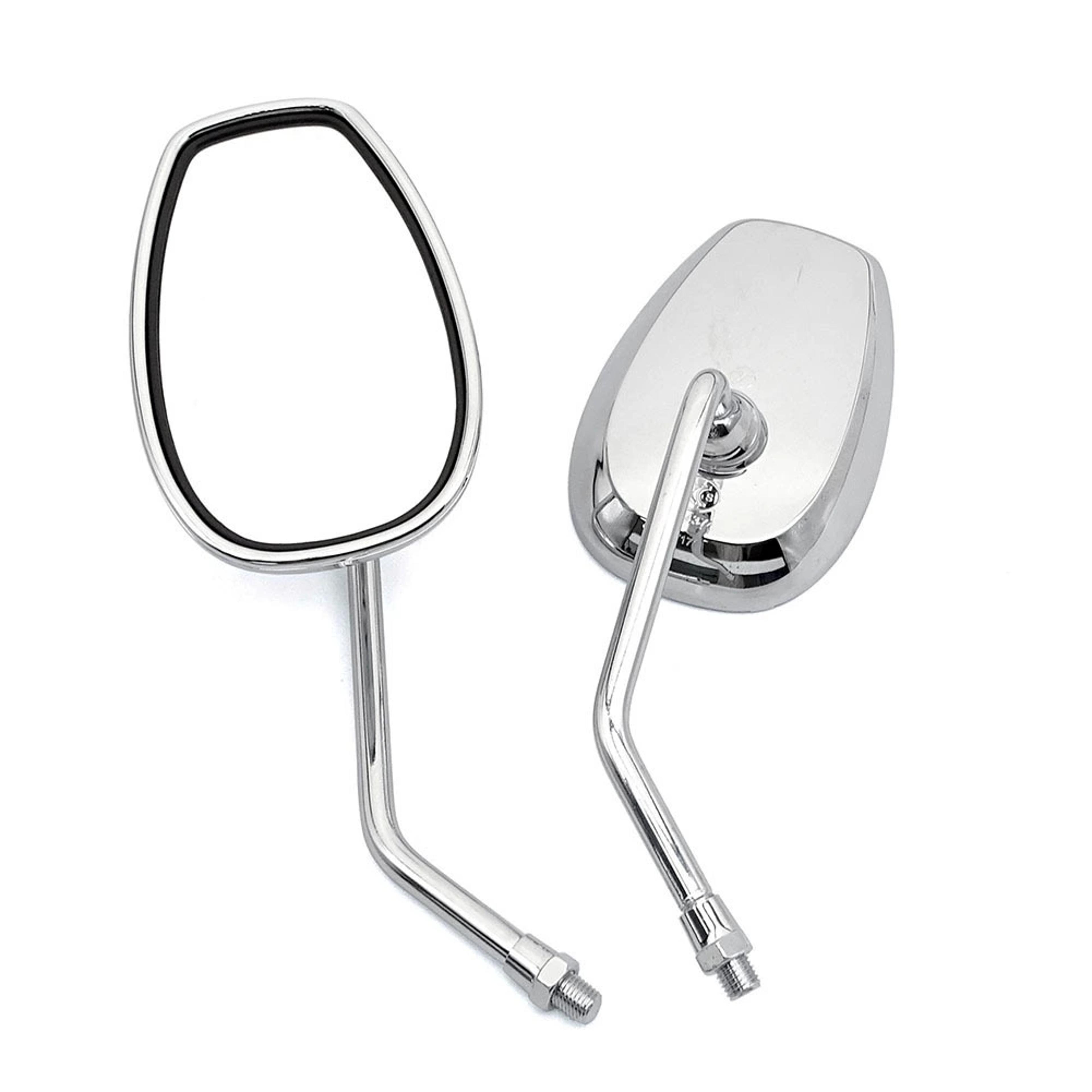 Universal Chrome Motorcycle Mirrors Adjustable Square Rearview Mirrors 4