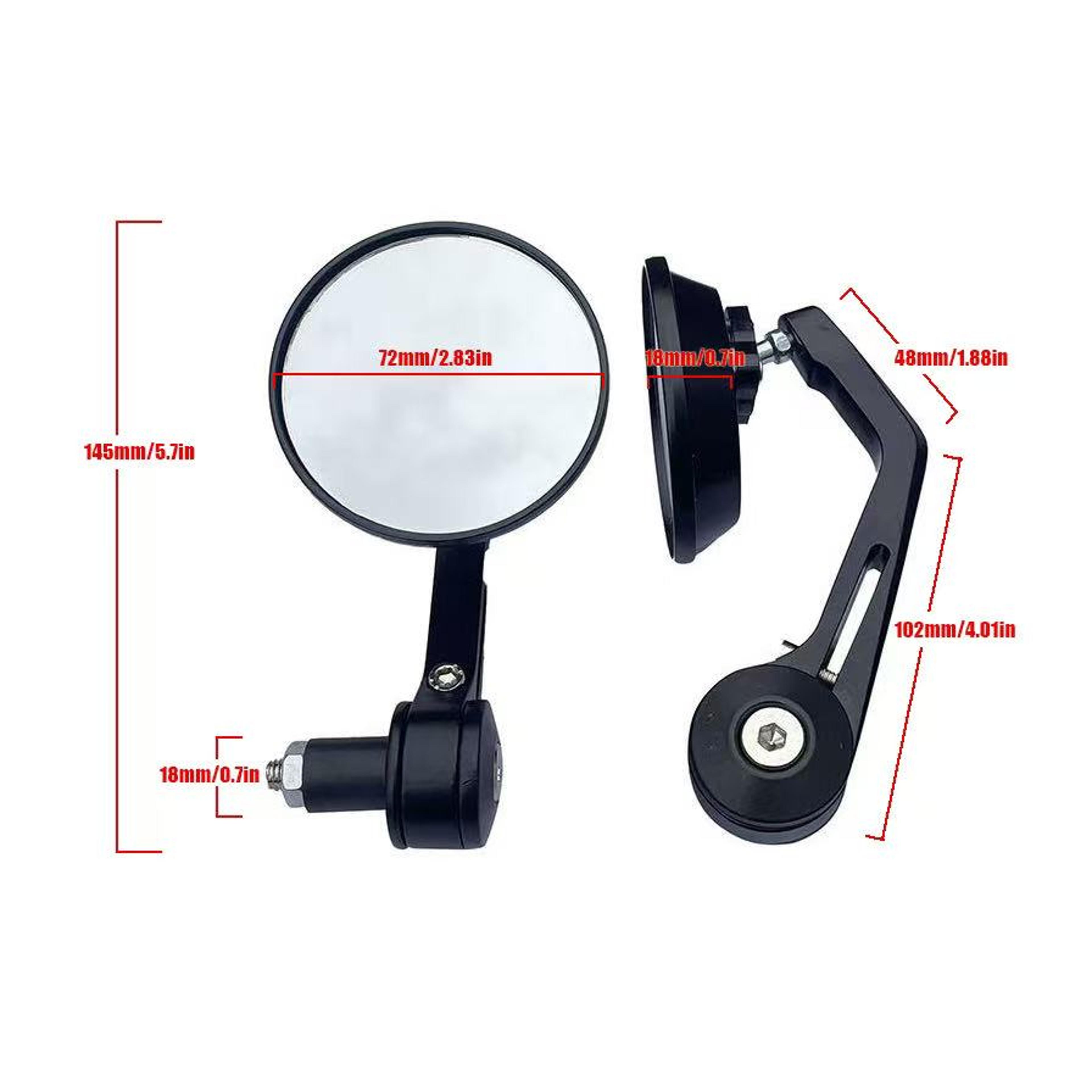 Motorcycle Bar End Mirrors Round Cafe Racer Rear View Mirrorss 2