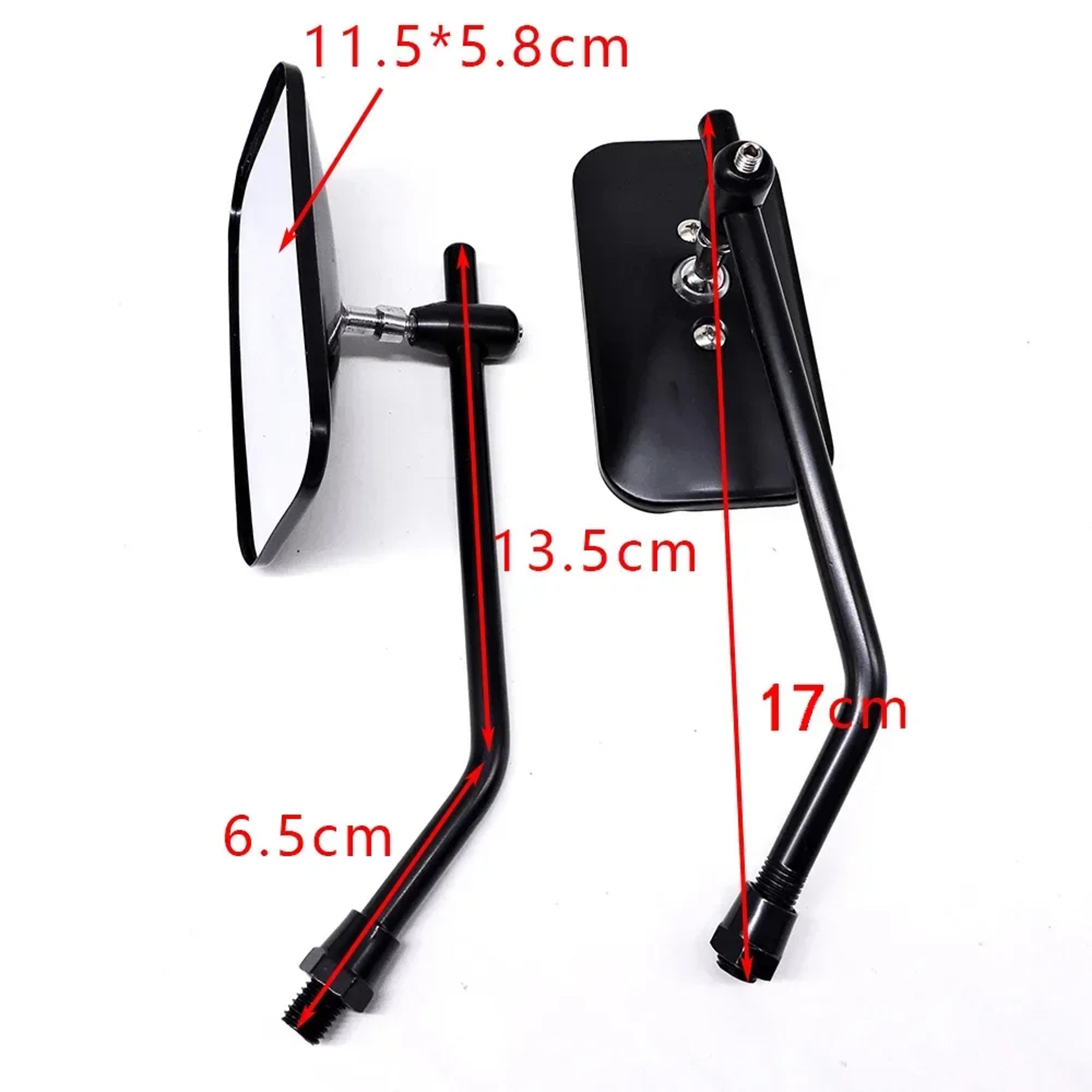 Retro Square Motorcycle Rearview Mirror For Custom Bike Styling 3