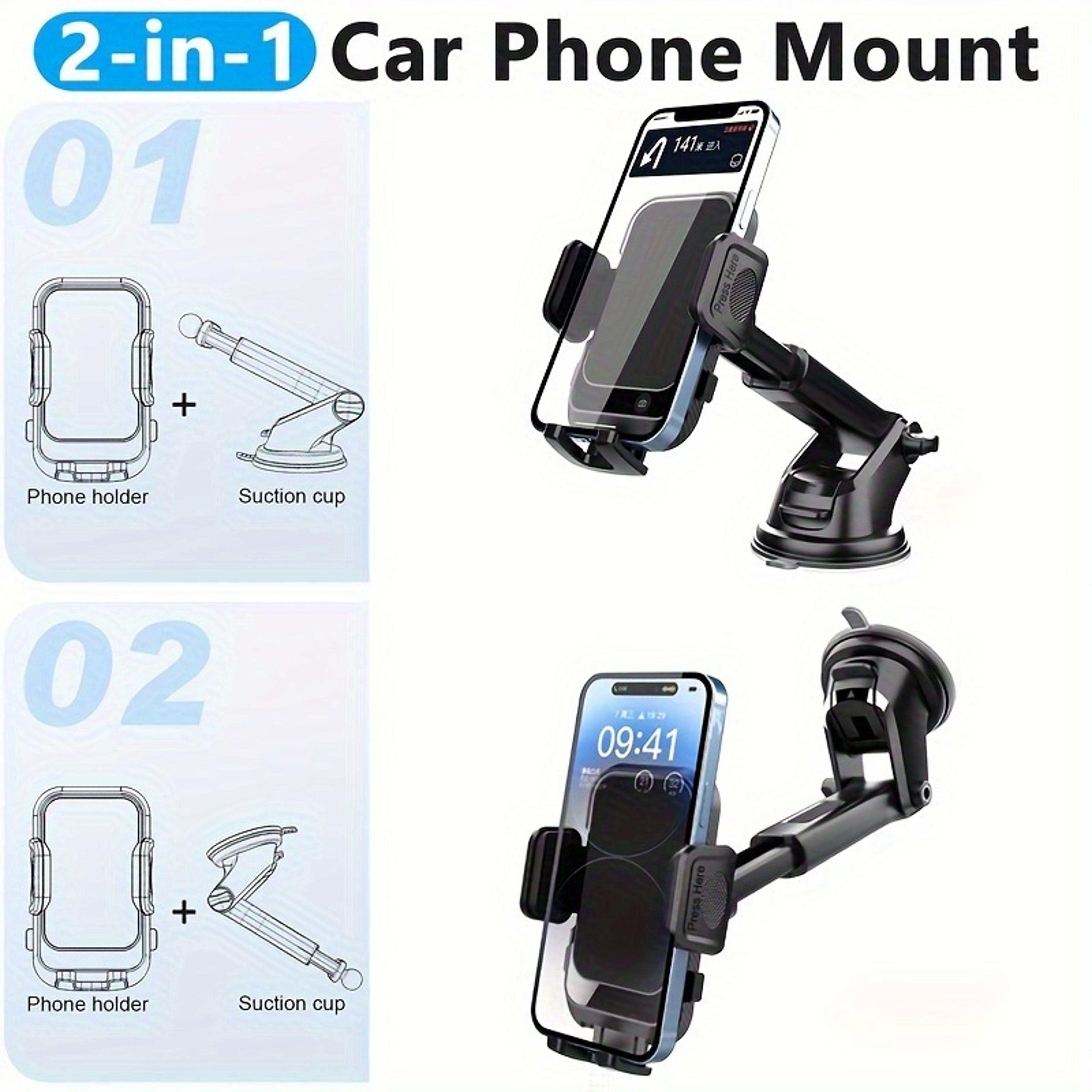 Universal Suction Cup Car Phone Holder Degree Dashboard Windshield Mount 5