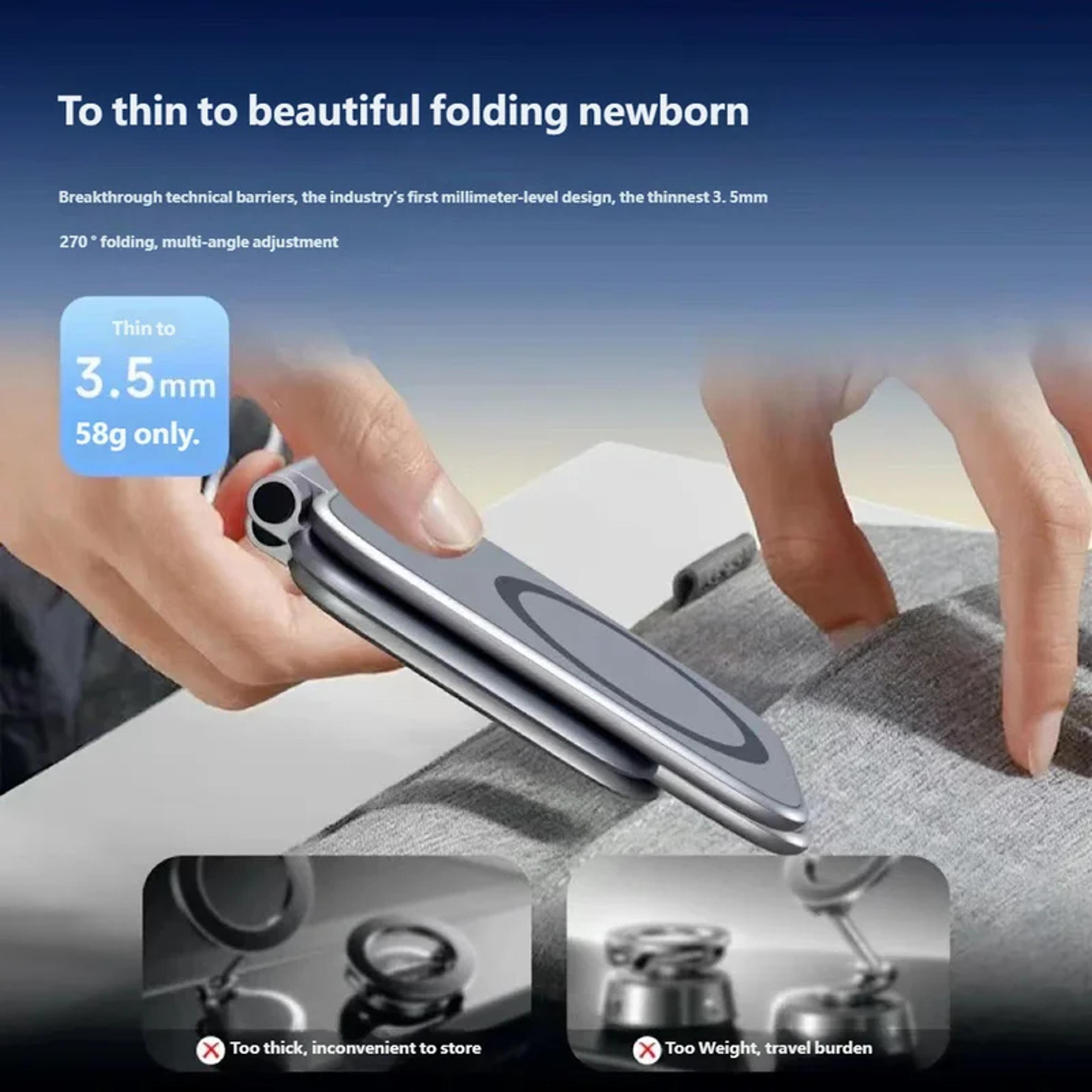 Ultra Thin Foldable Magnetic Car Phone Holder Gauss Desktop Mount 1