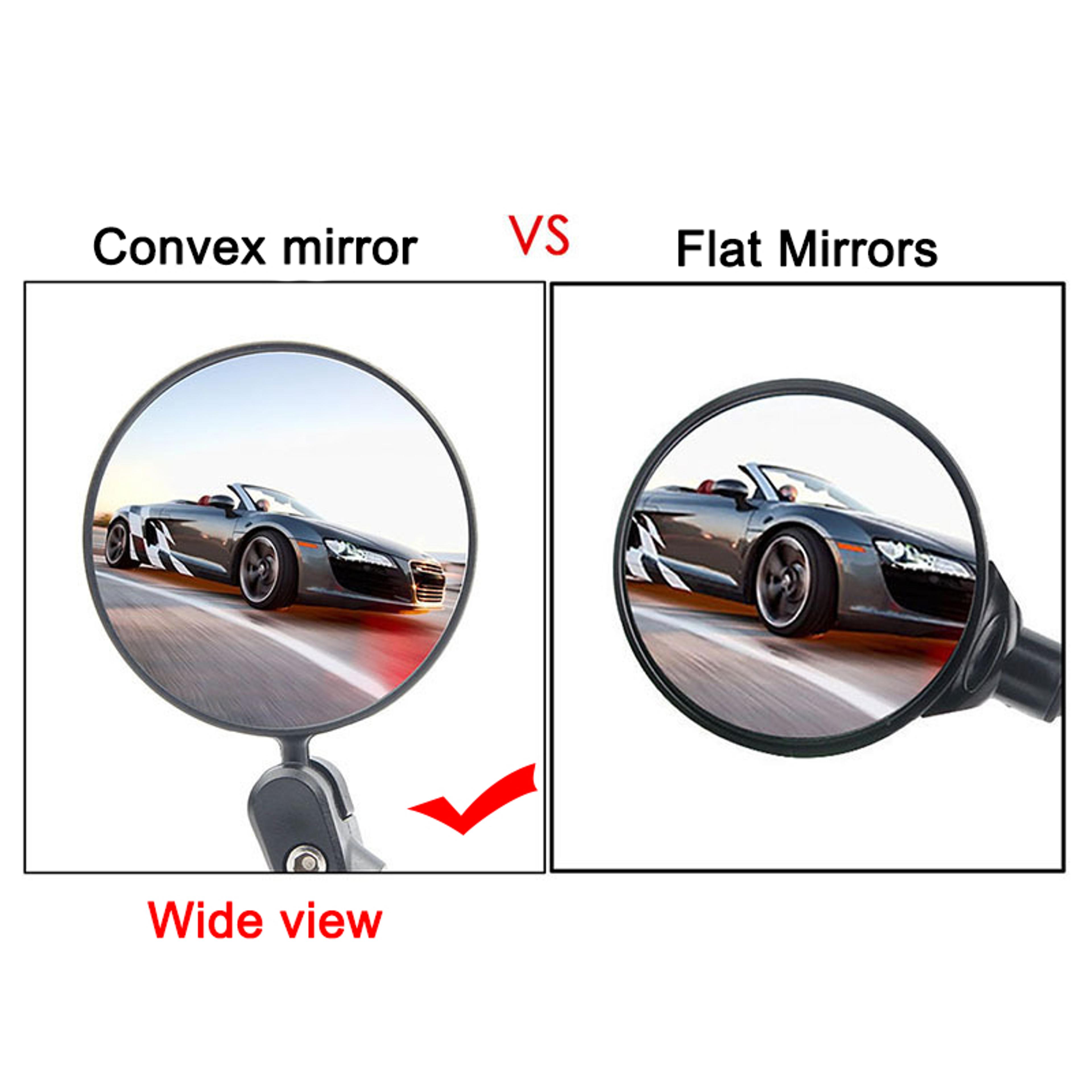 Universal Motorcycle Bar End Mirrors Round Foldable Rear View Side Mirrors 6