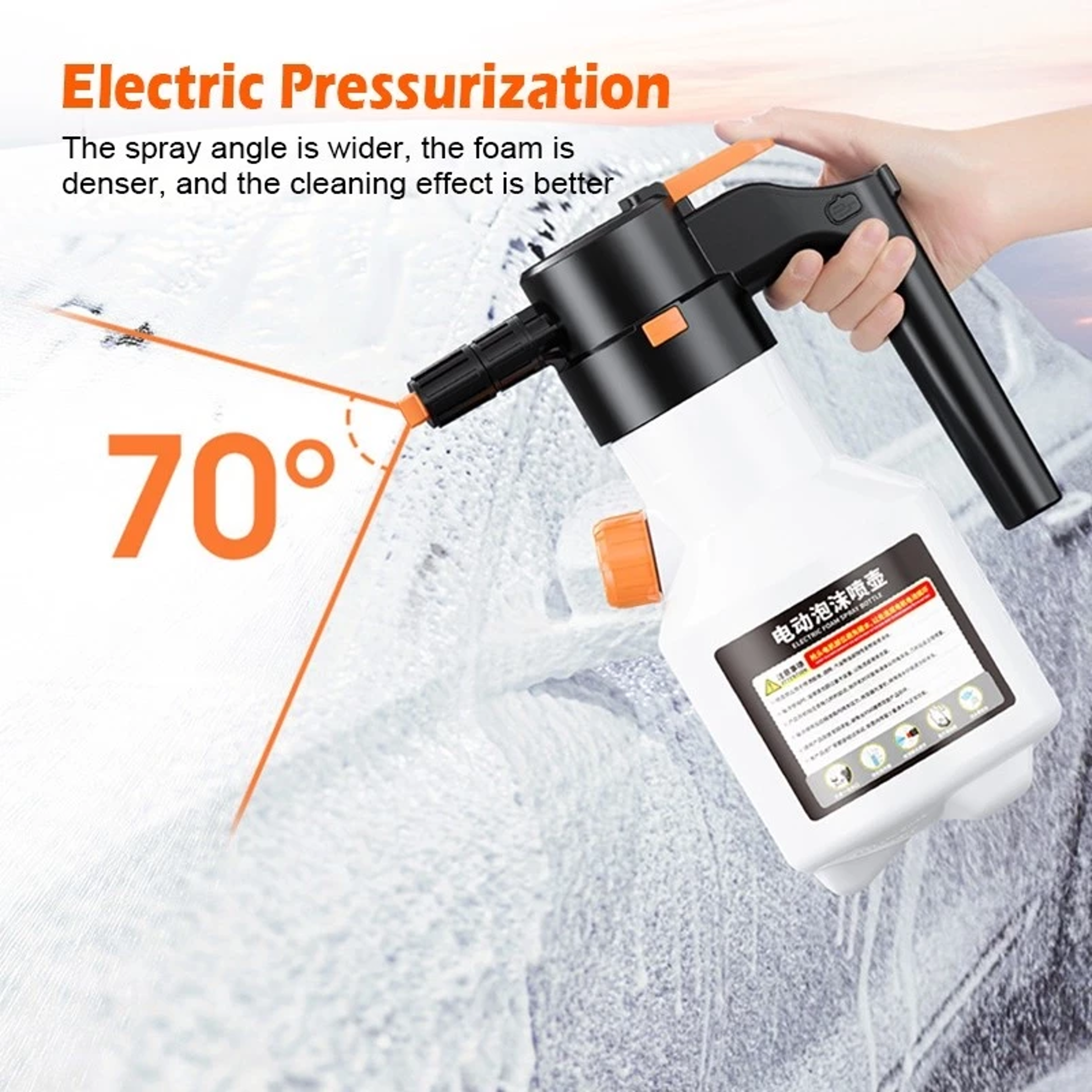 Electric Car Foam Sprayer Cordless Automatic Pressure Car Wash Foamer 7