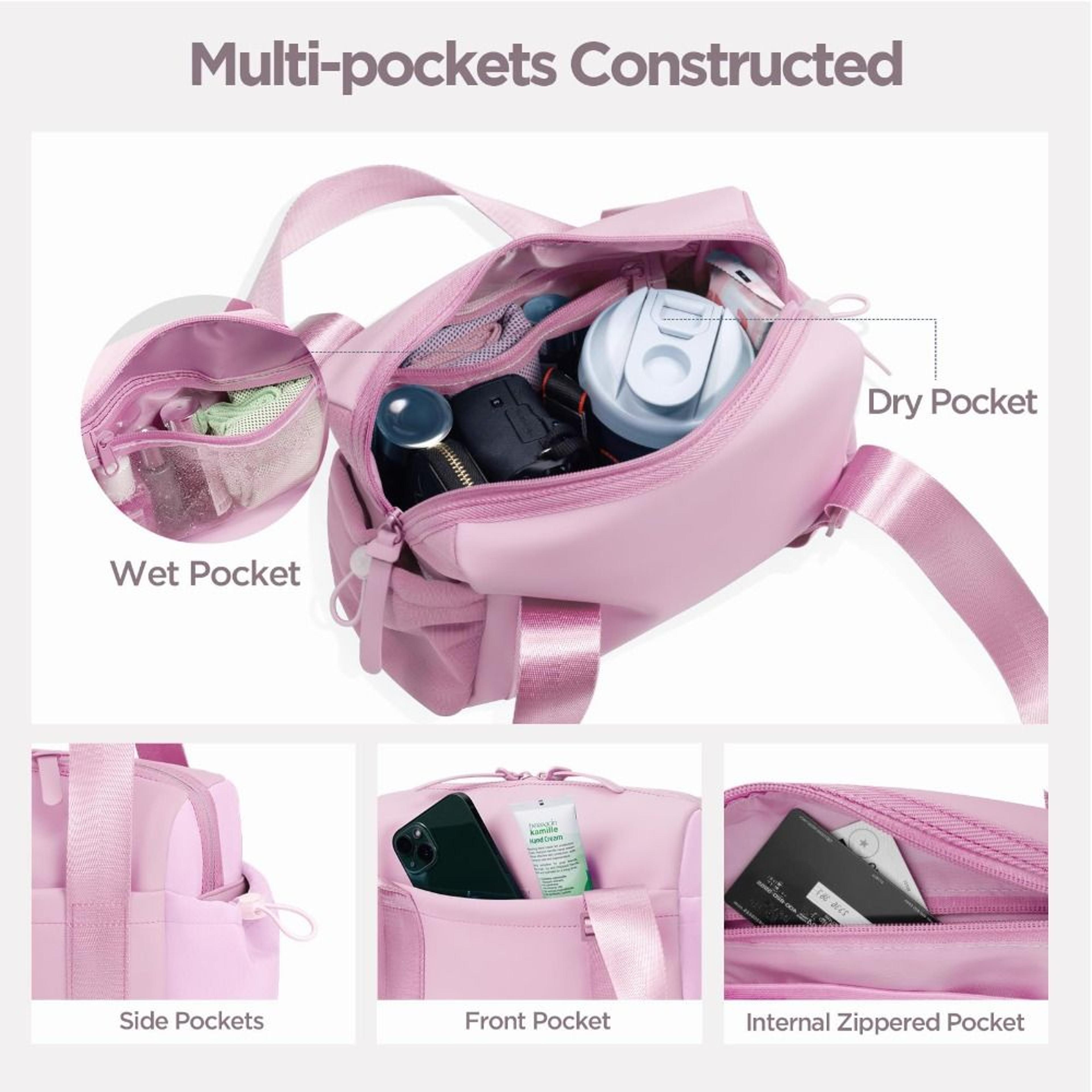 Waterproof Gym Bag Large Capacity Lightweight Nylon Travel Duffel 6