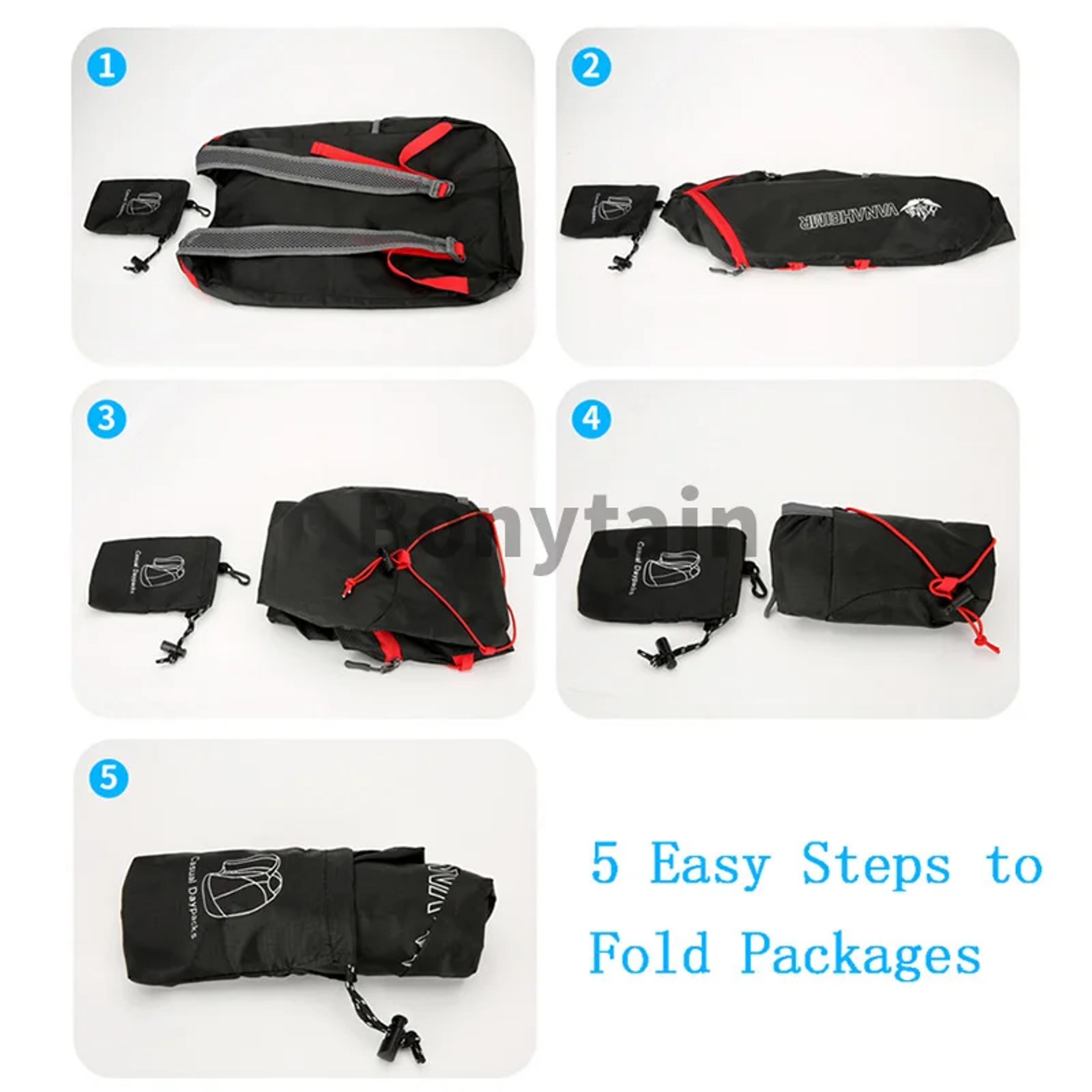 Packable Hiking Backpack Lightweight Foldable Anti Splash Travel Daypack 3