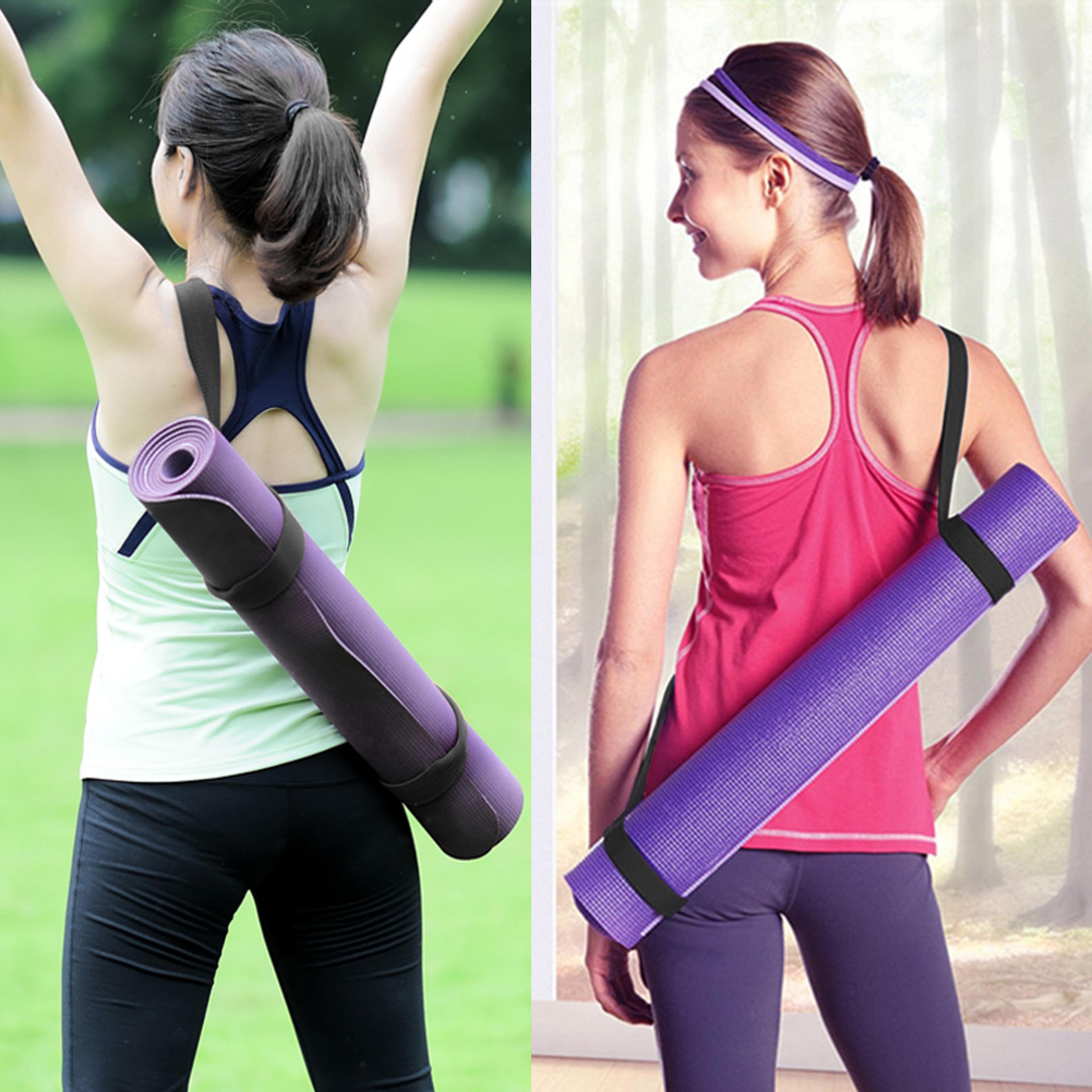 Adjustable Yoga Mat Sling Carrier Strap For Hands Free Fitness And Pilates 4