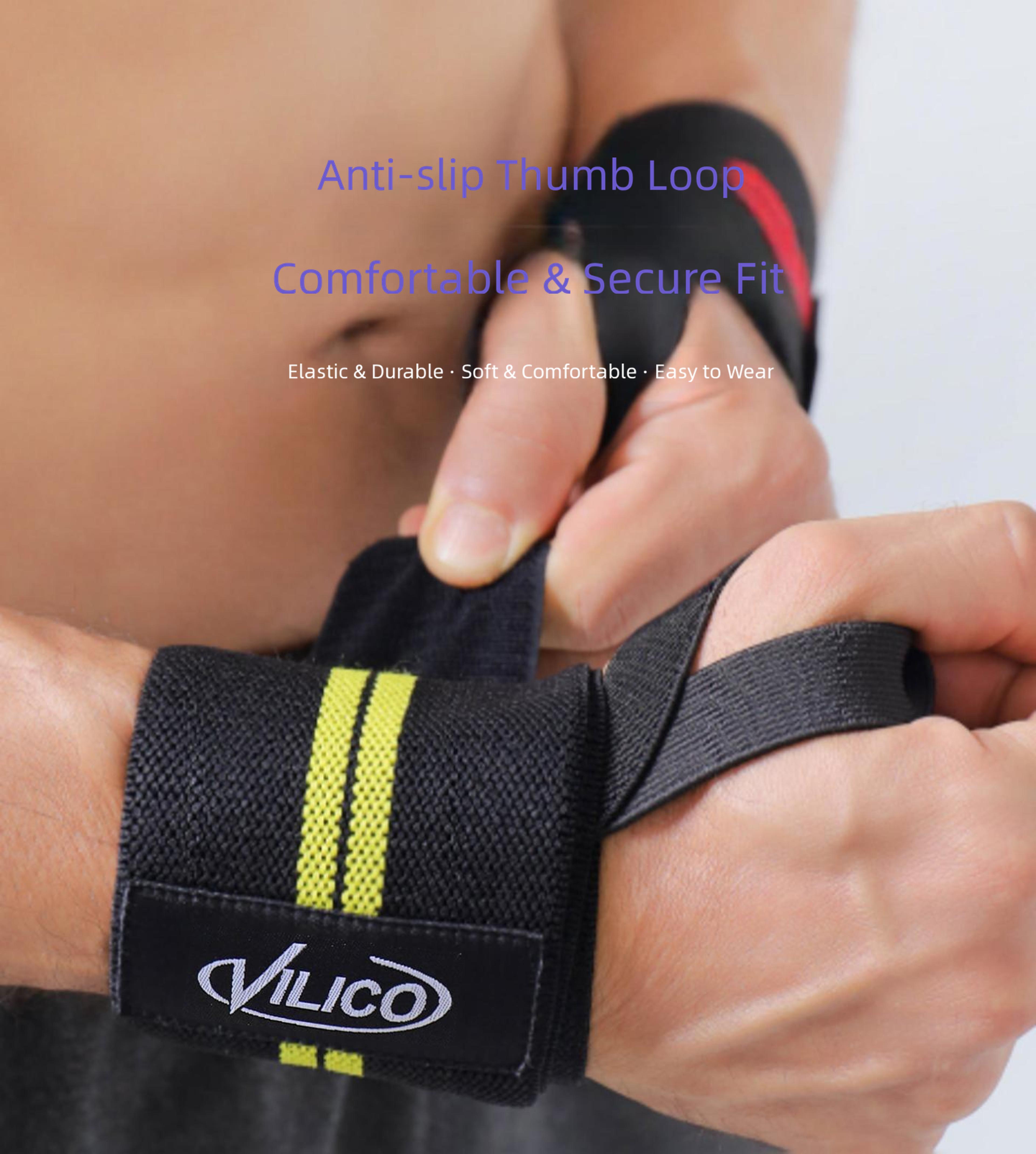 Heavy Duty Weight Lifting Wrist Wraps Gym Wrist Support Straps For Strength Training 4
