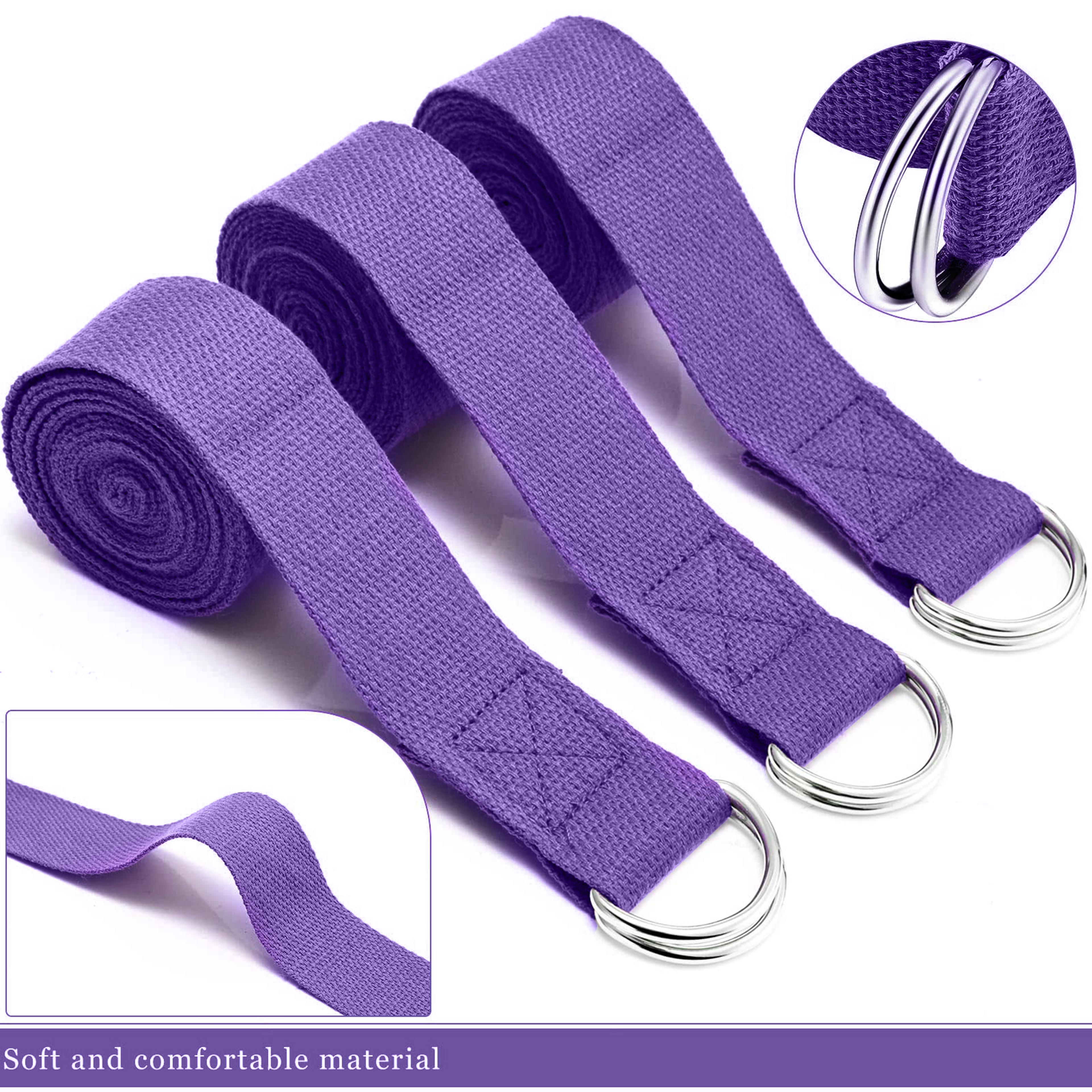 Adjustable Cotton Yoga Strap With D Ring Buckle For Stretching Pilates And Flexibility 2
