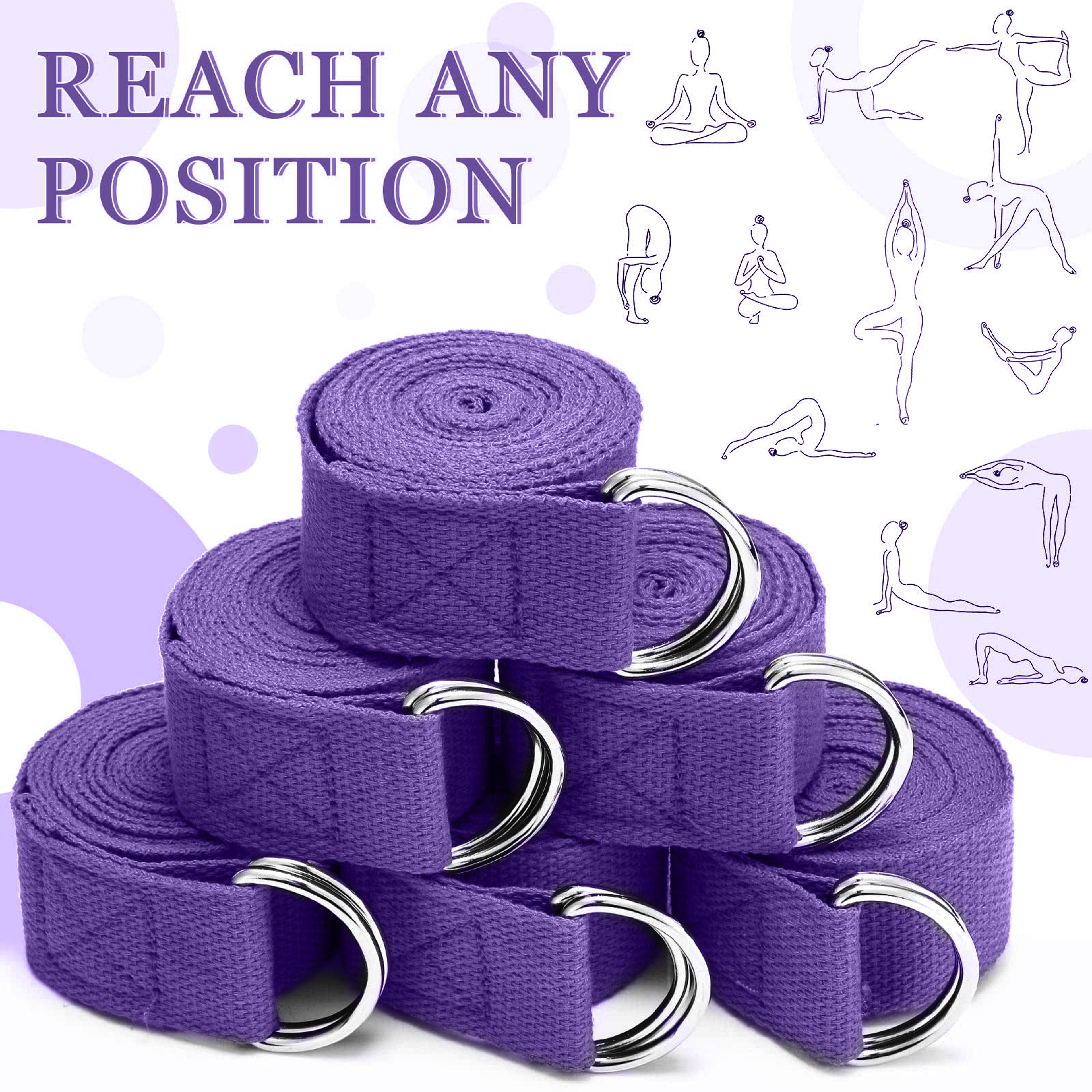 Adjustable Cotton Yoga Strap With D Ring Buckle For Stretching Pilates And Flexibility 4