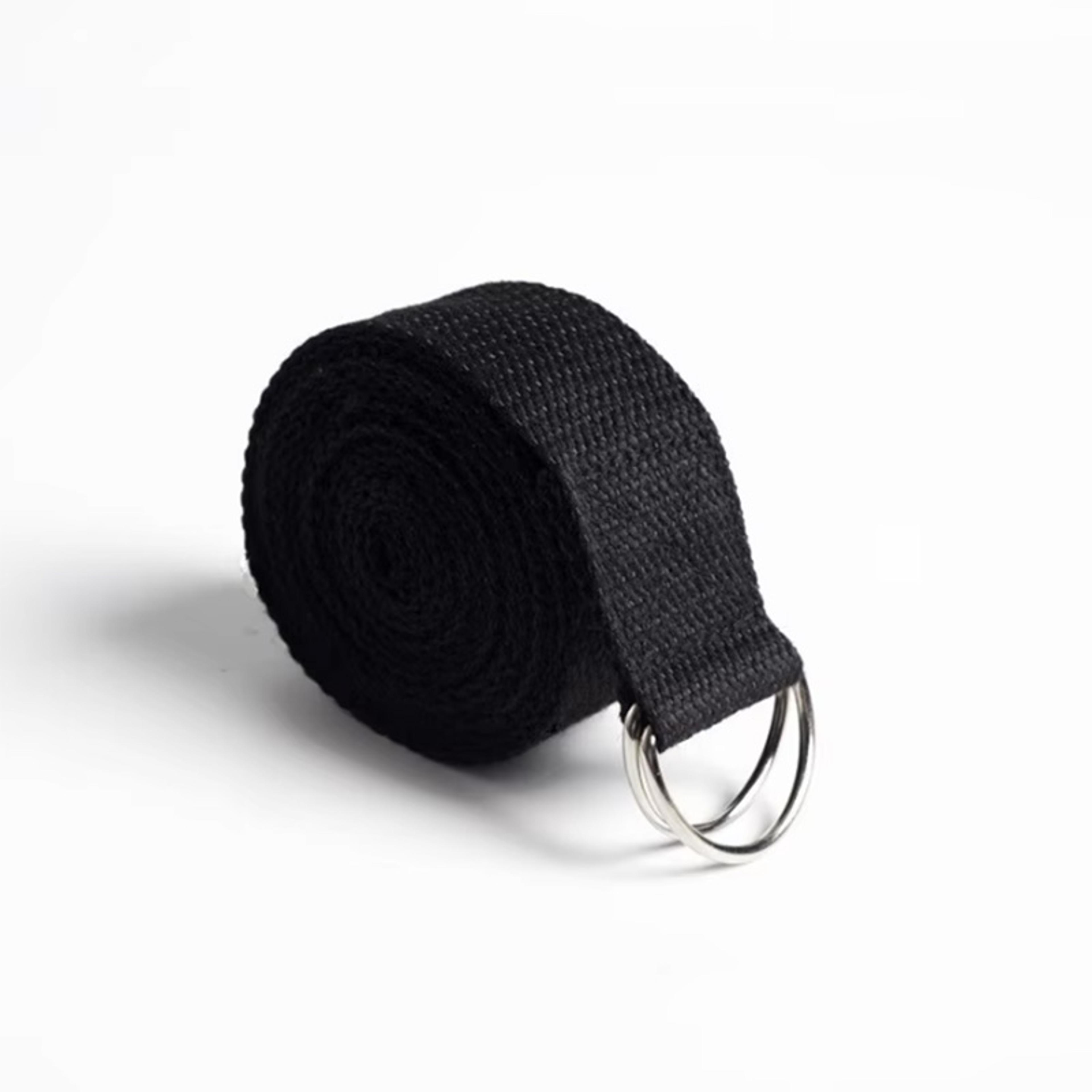 Adjustable Cotton Yoga Strap With D Ring Buckle For Stretching Pilates And Flexibility 8