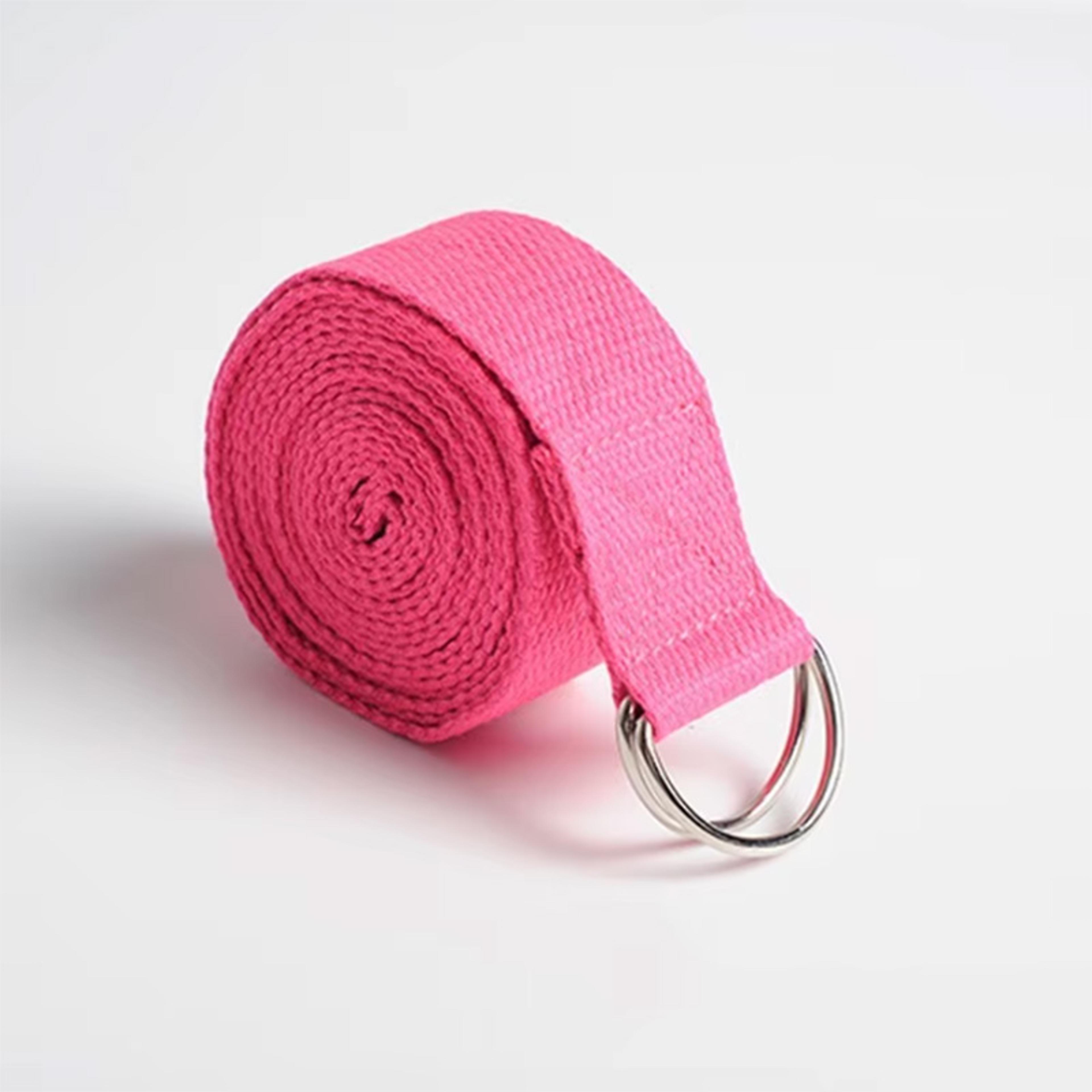 Adjustable Cotton Yoga Strap With D Ring Buckle For Stretching Pilates And Flexibility 10