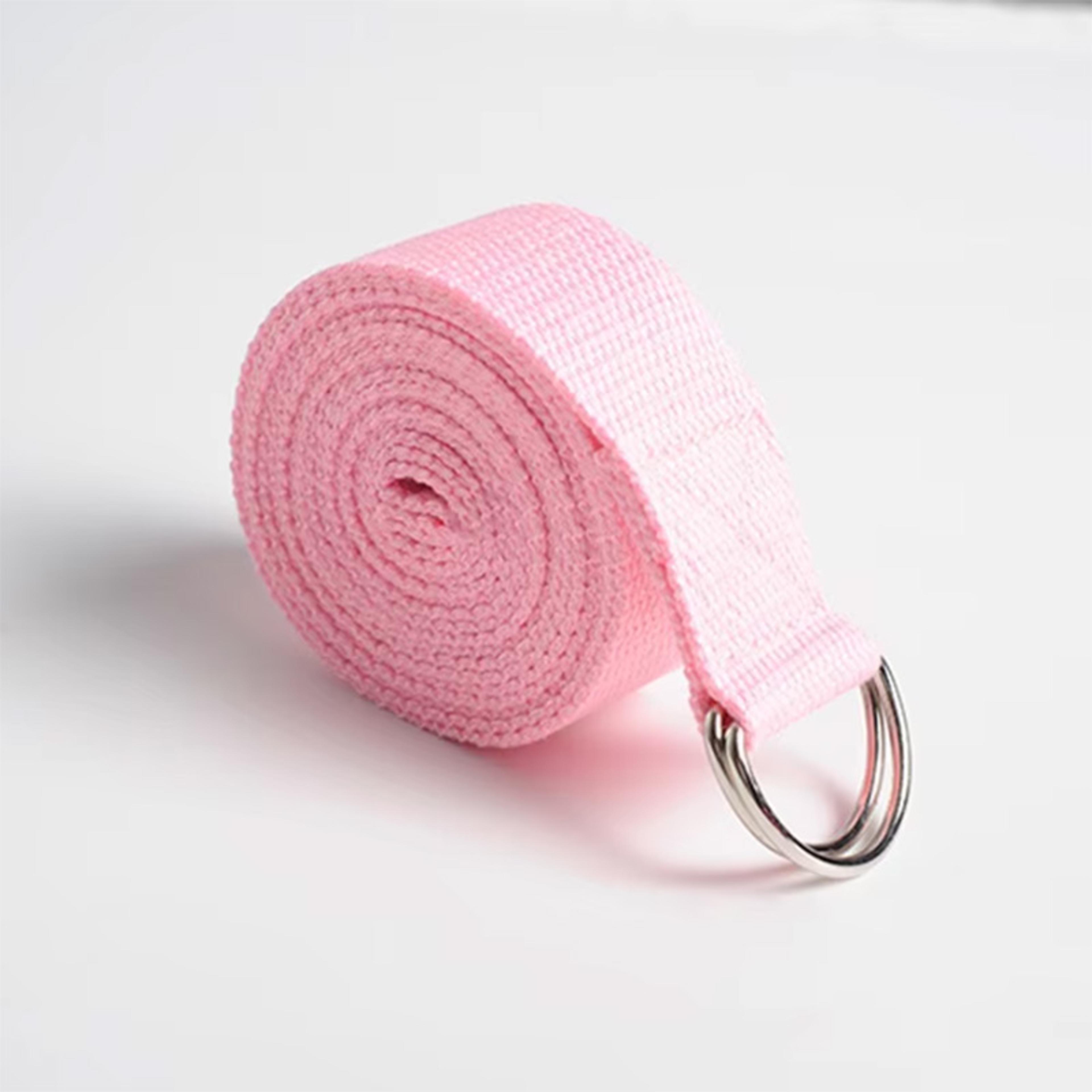 Adjustable Cotton Yoga Strap With D Ring Buckle For Stretching Pilates And Flexibility 12