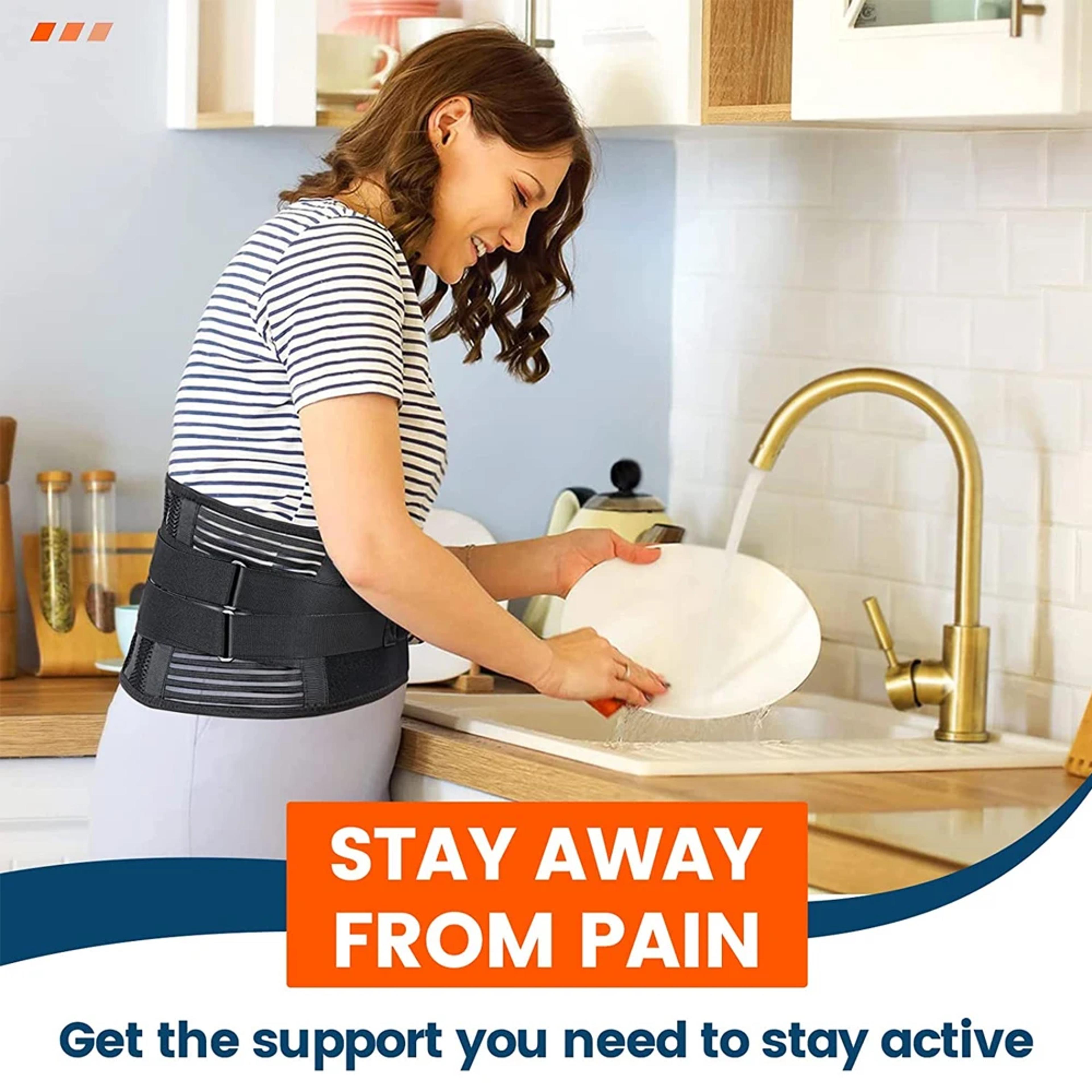 Lower Back Brace Breathable Lumbar Support Belt With Pad 7