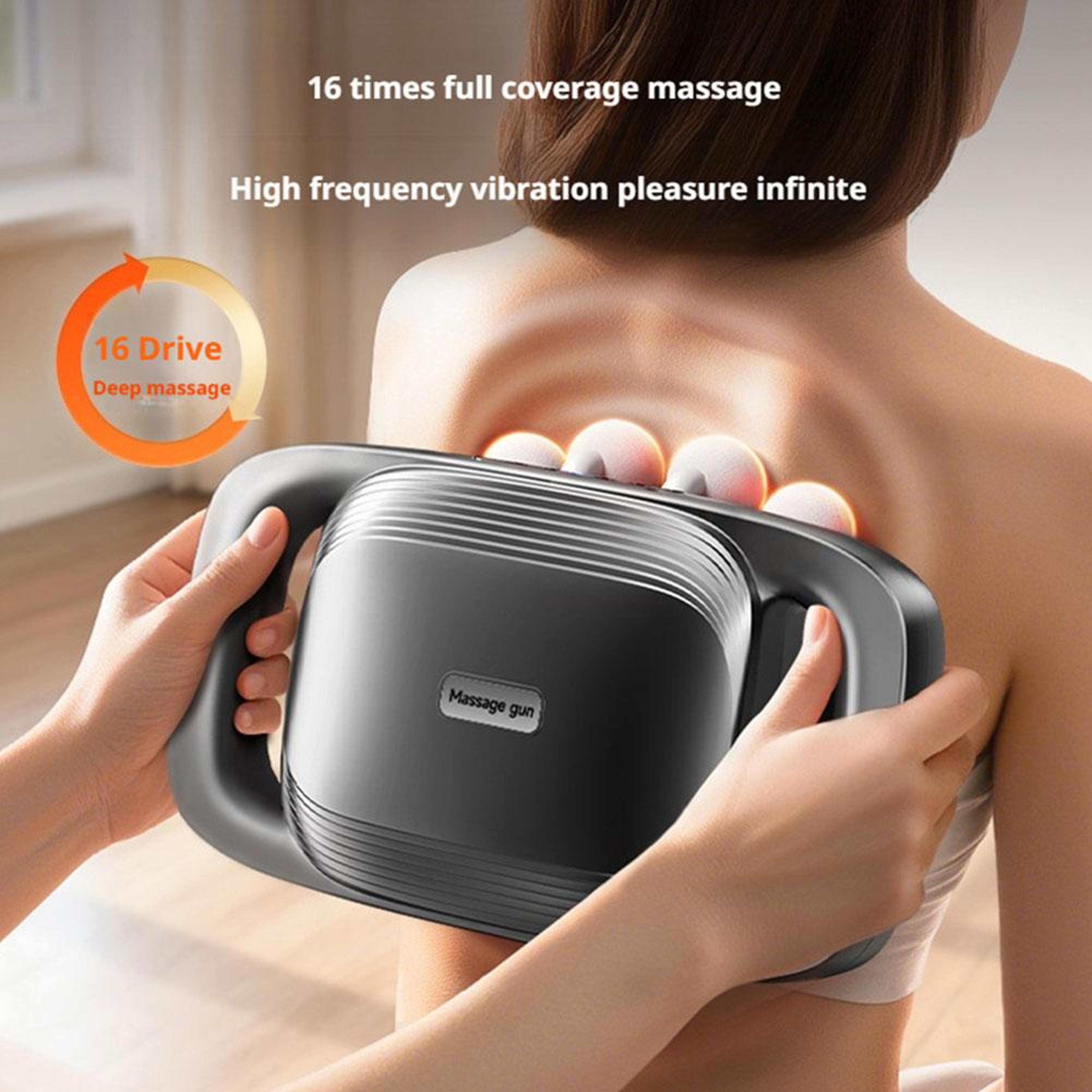 Multi Head Deep Tissue Massage Gun With Red Light For Full Body Muscle Relaxation 7