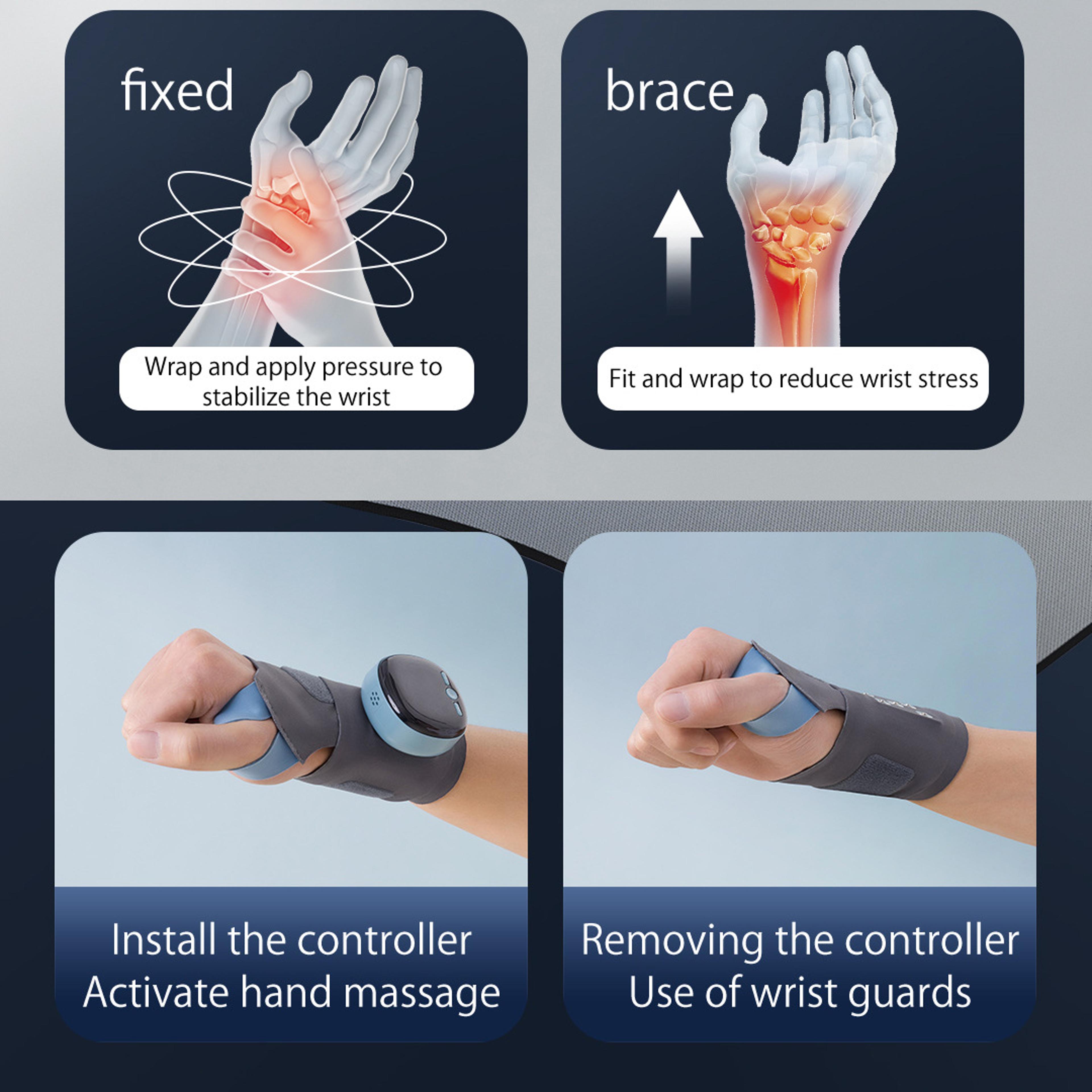 Smart EMS Wrist Massager With Heat Therapy Rechargeable Wrist Support Brace 2