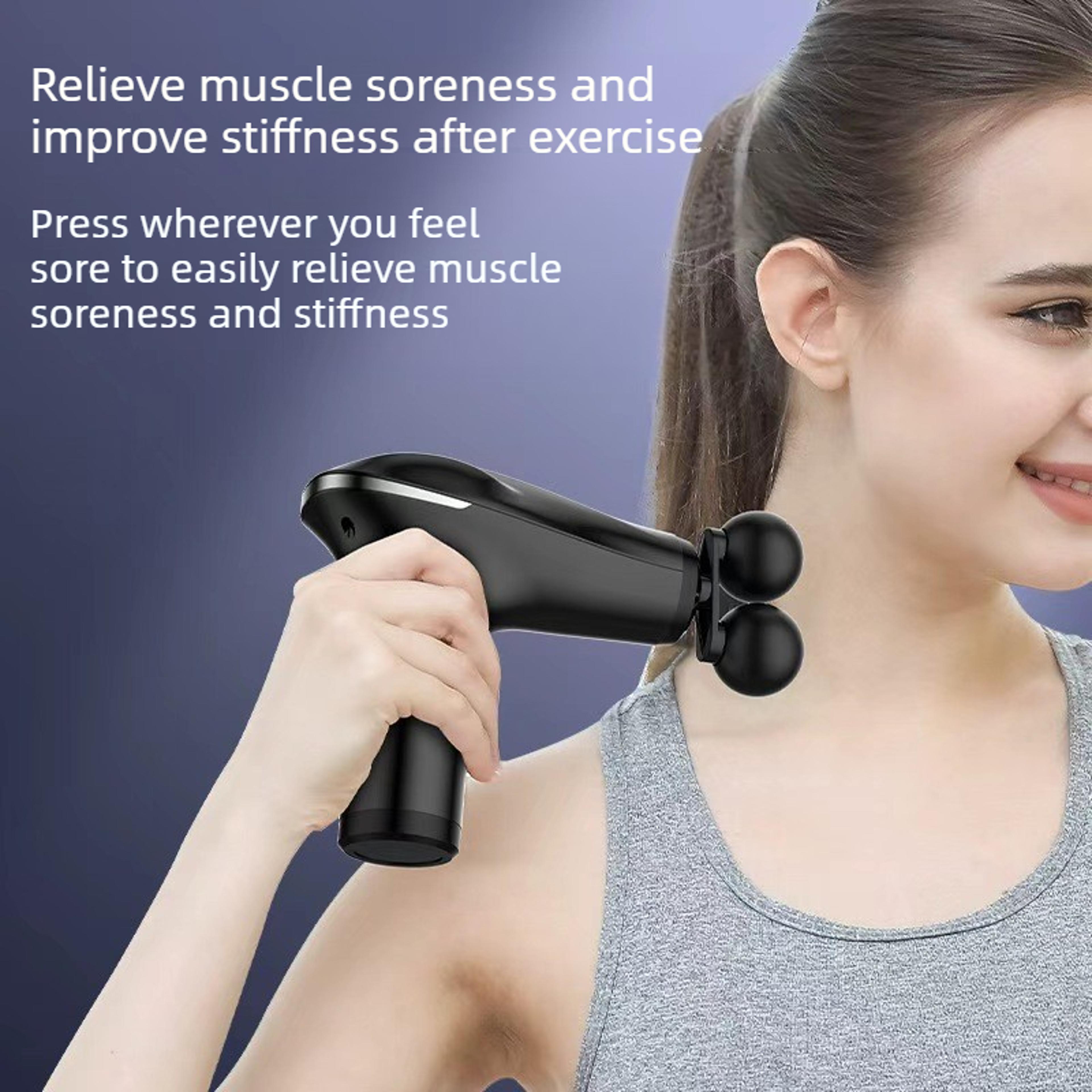 Mini Dual Head Massage Gun Portable Muscle Relief Massager 1