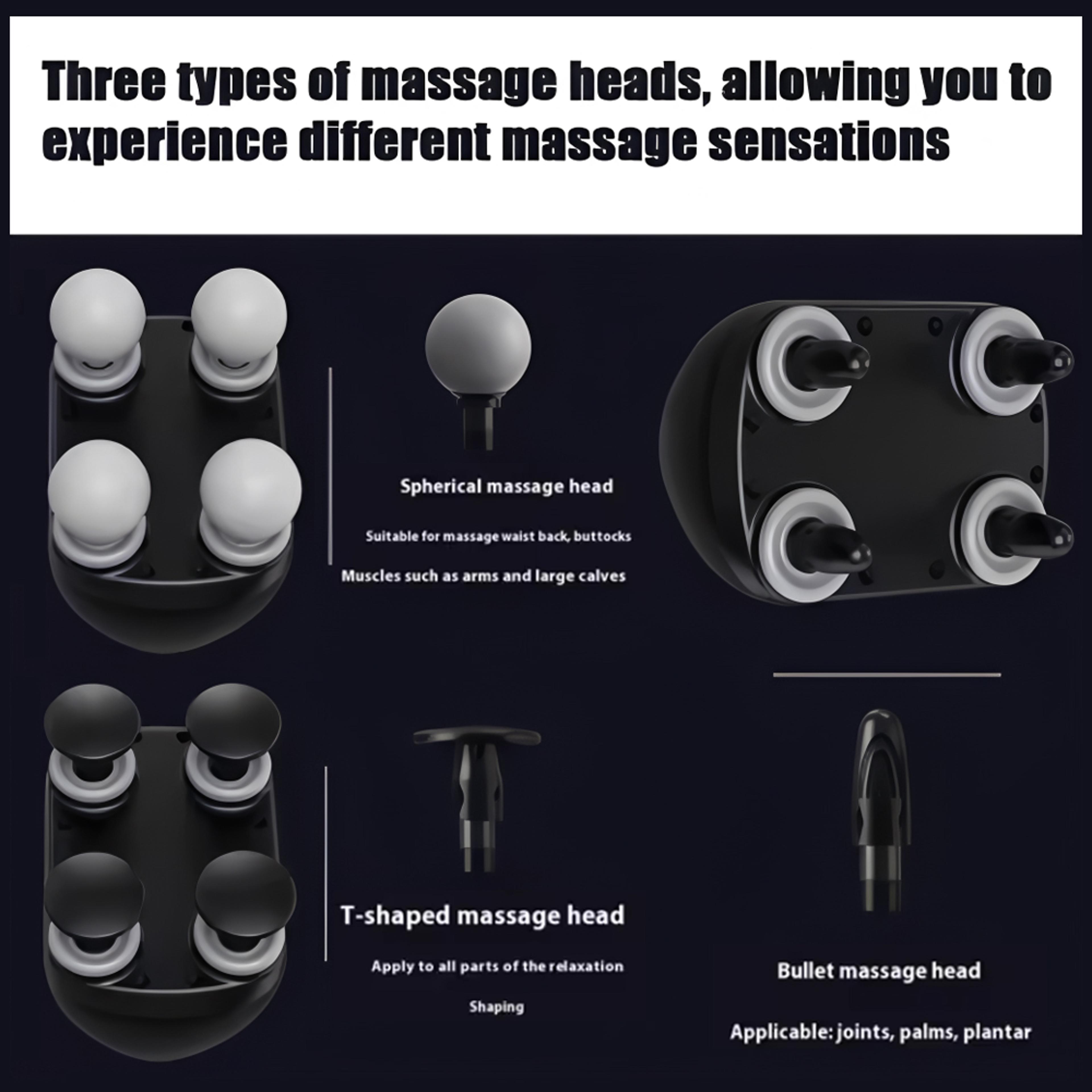 Portable Deep Tissue Massage Gun High Frequency Muscle Recovery Massager With Heads 2