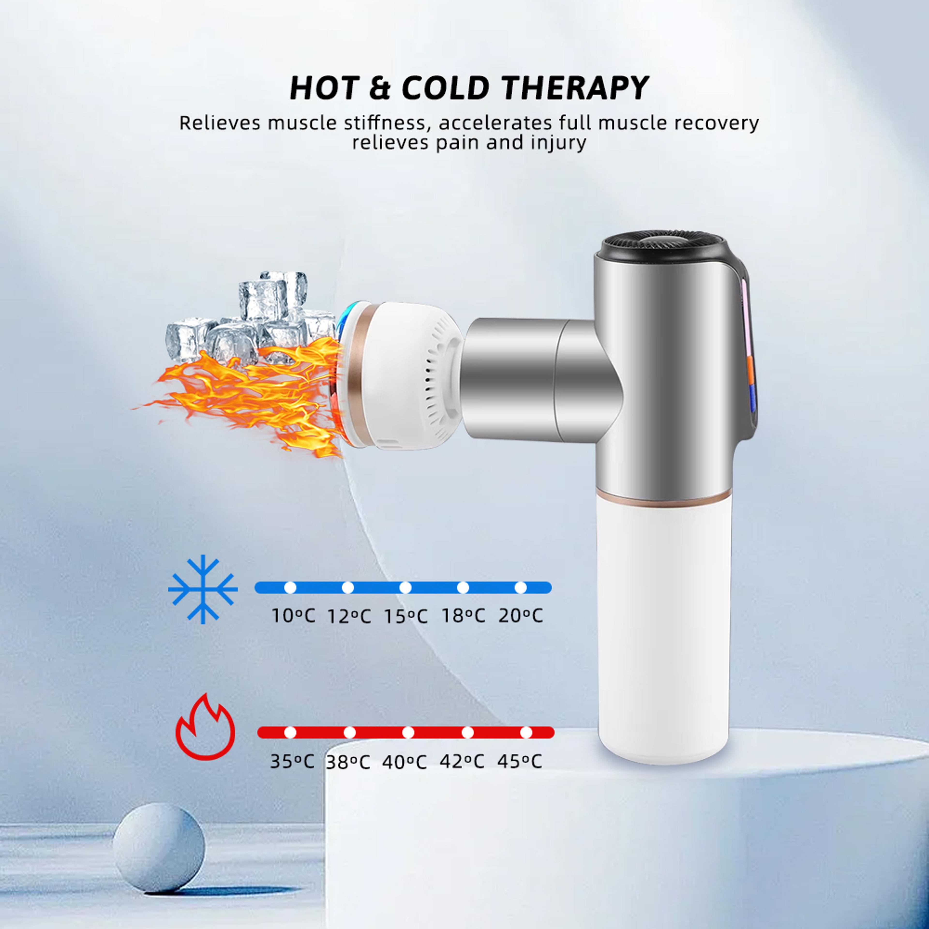 Professional Deep Tissue Massage Gun Dual Percussion Muscle Massager With Heads 2