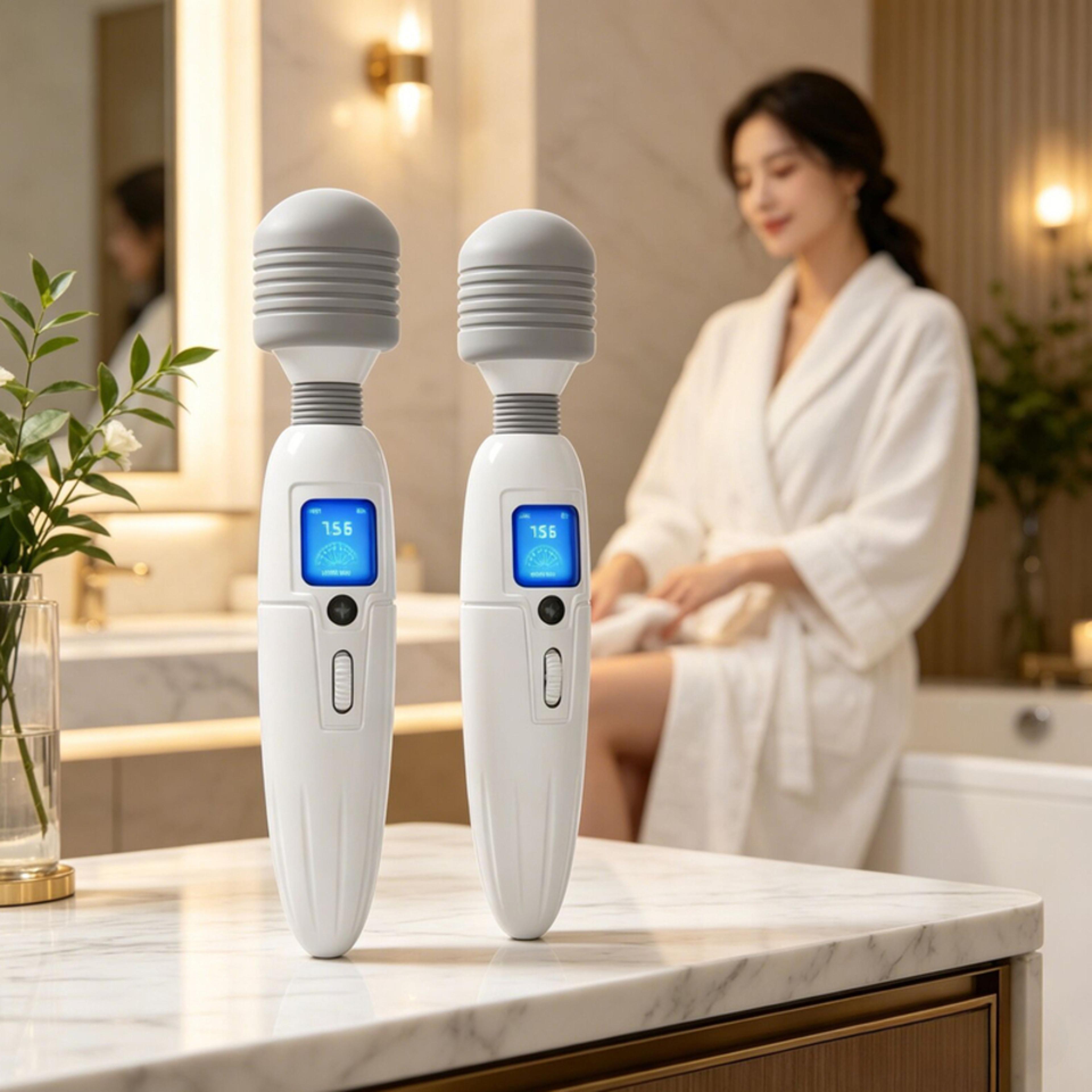 Smart Heated Deep Tissue Massage Gun Rechargeable LCD Body Muscle Massager 5