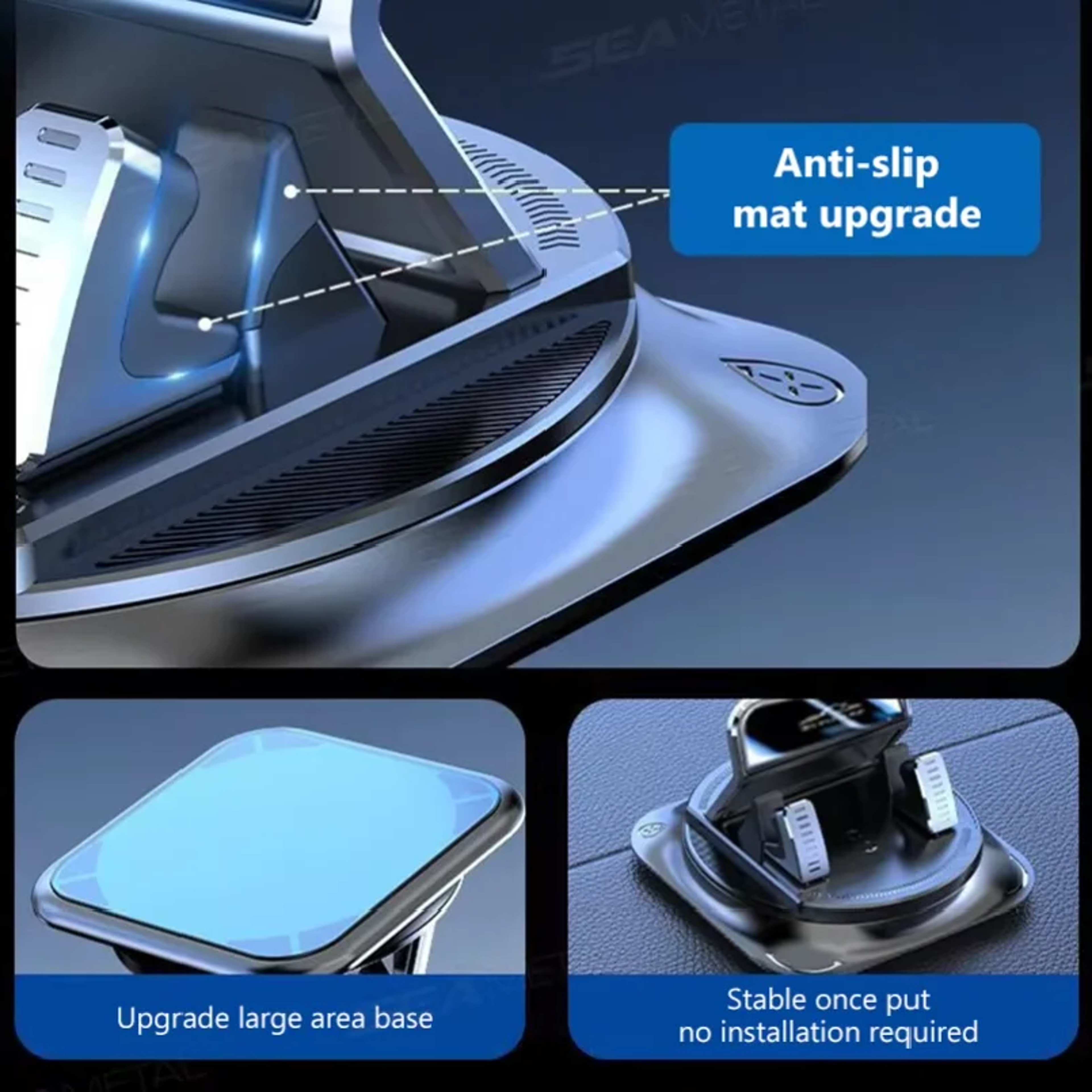 Universal Anti Slip Car Phone Holder Dashboard GPS Mount 4