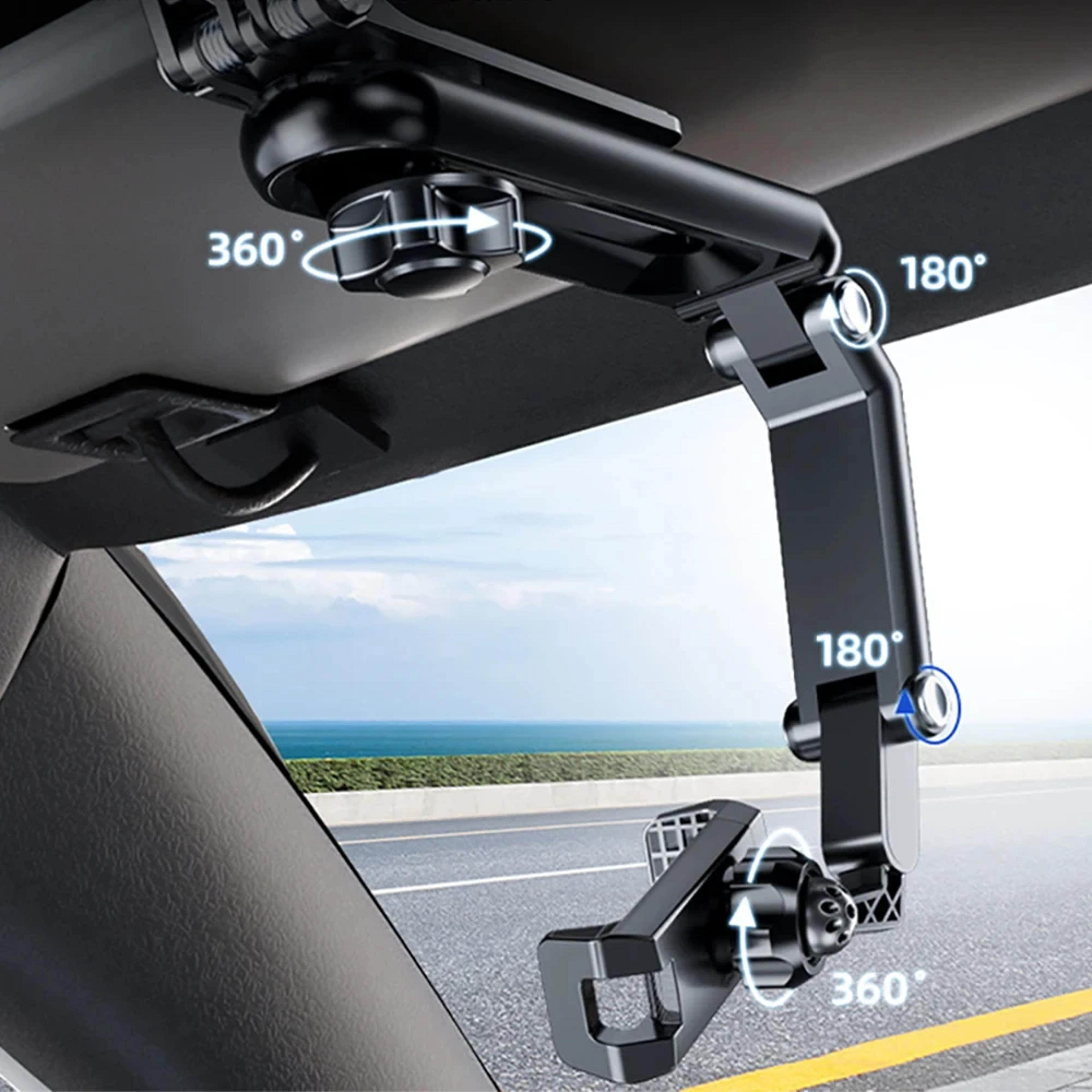 Rearview Mirror Phone Holder Universal Car GPS Mount 4
