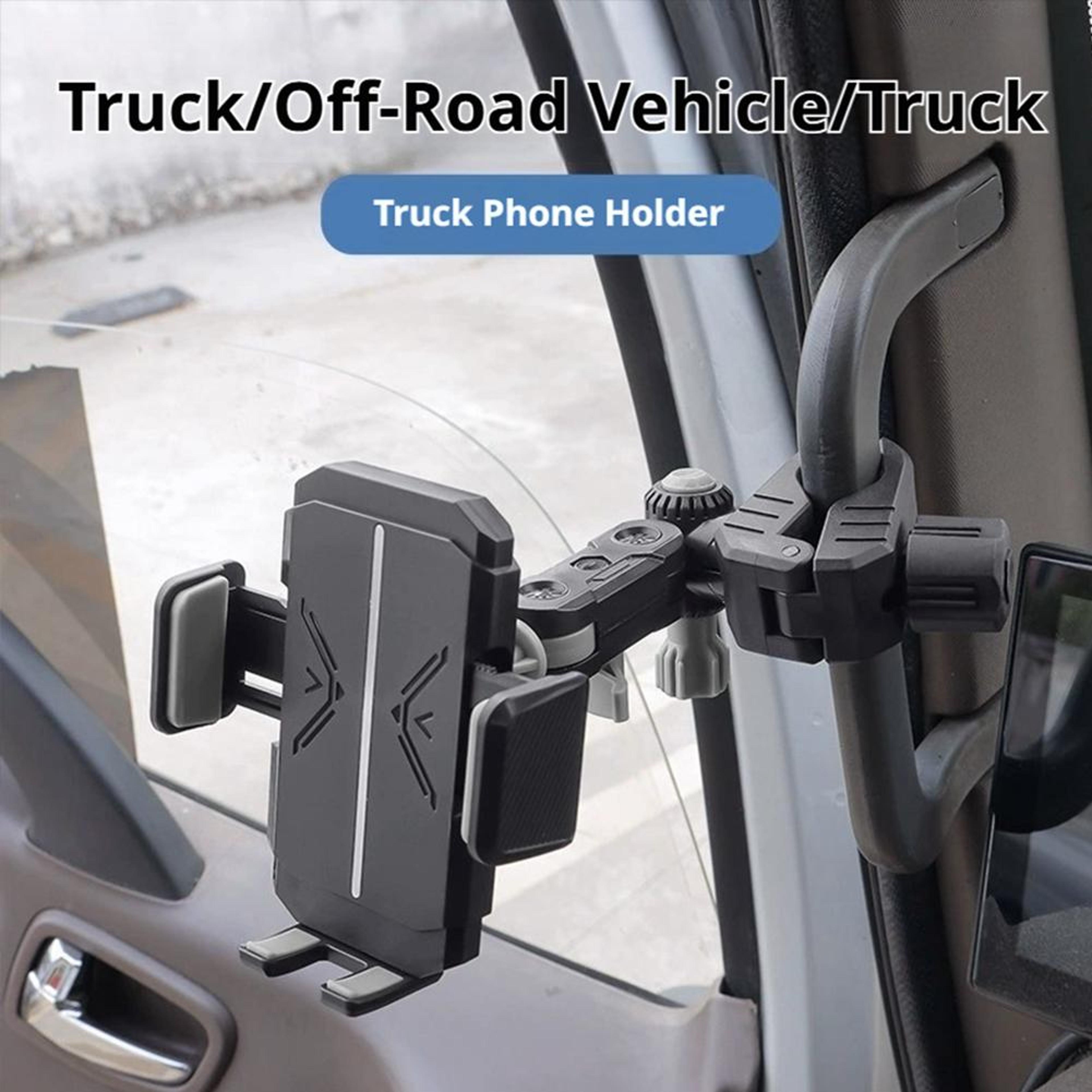 Heavy Duty A Pillar Phone Mount Adjustable Truck Grab Handle Holder 4