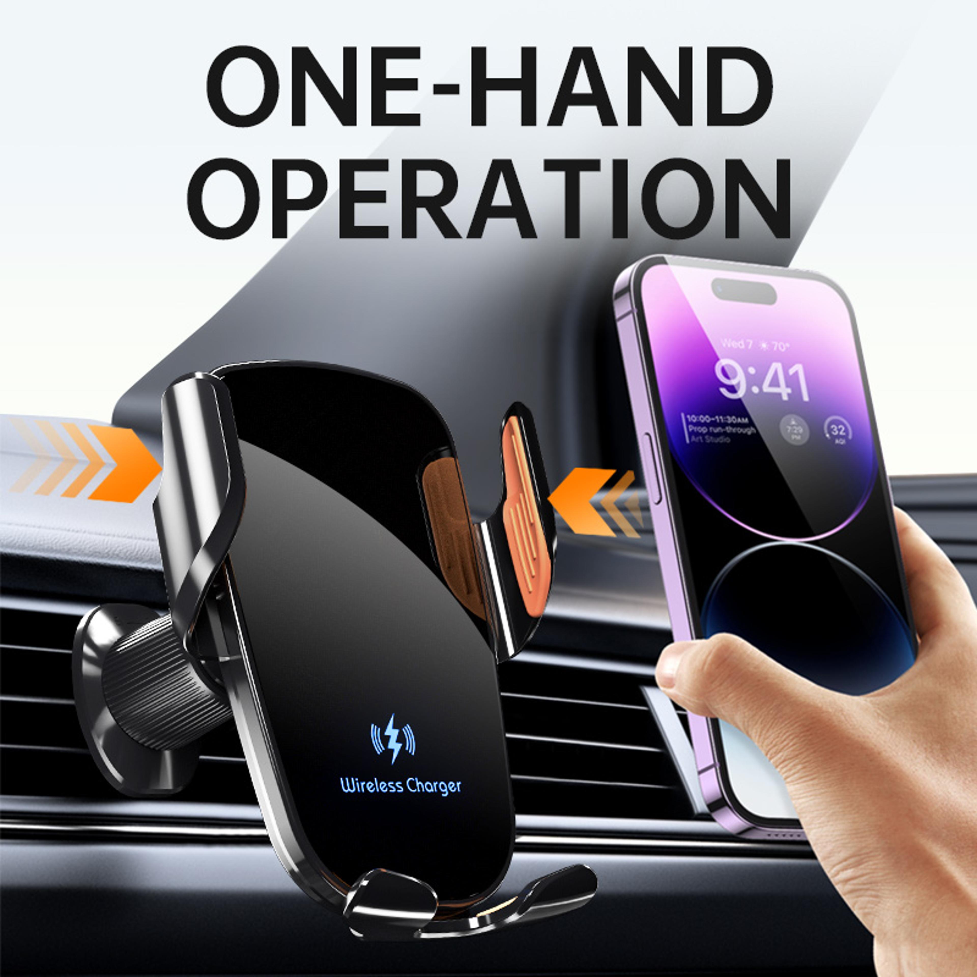 Wireless Car Charger Air Vent Phone Holder With Adjustable Mount 3