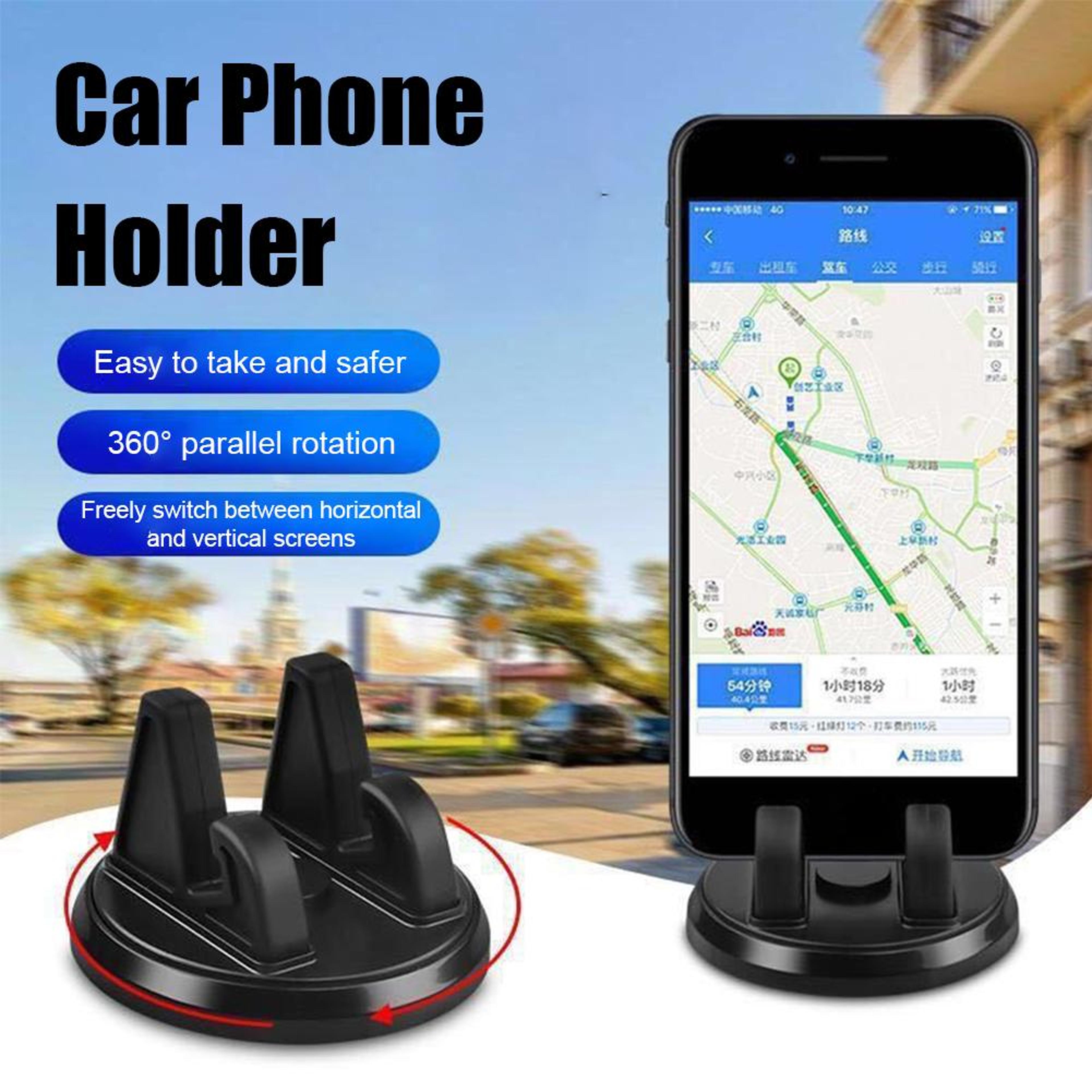 Rotating Car Phone Mount Dashboard Smartphone Holder 3