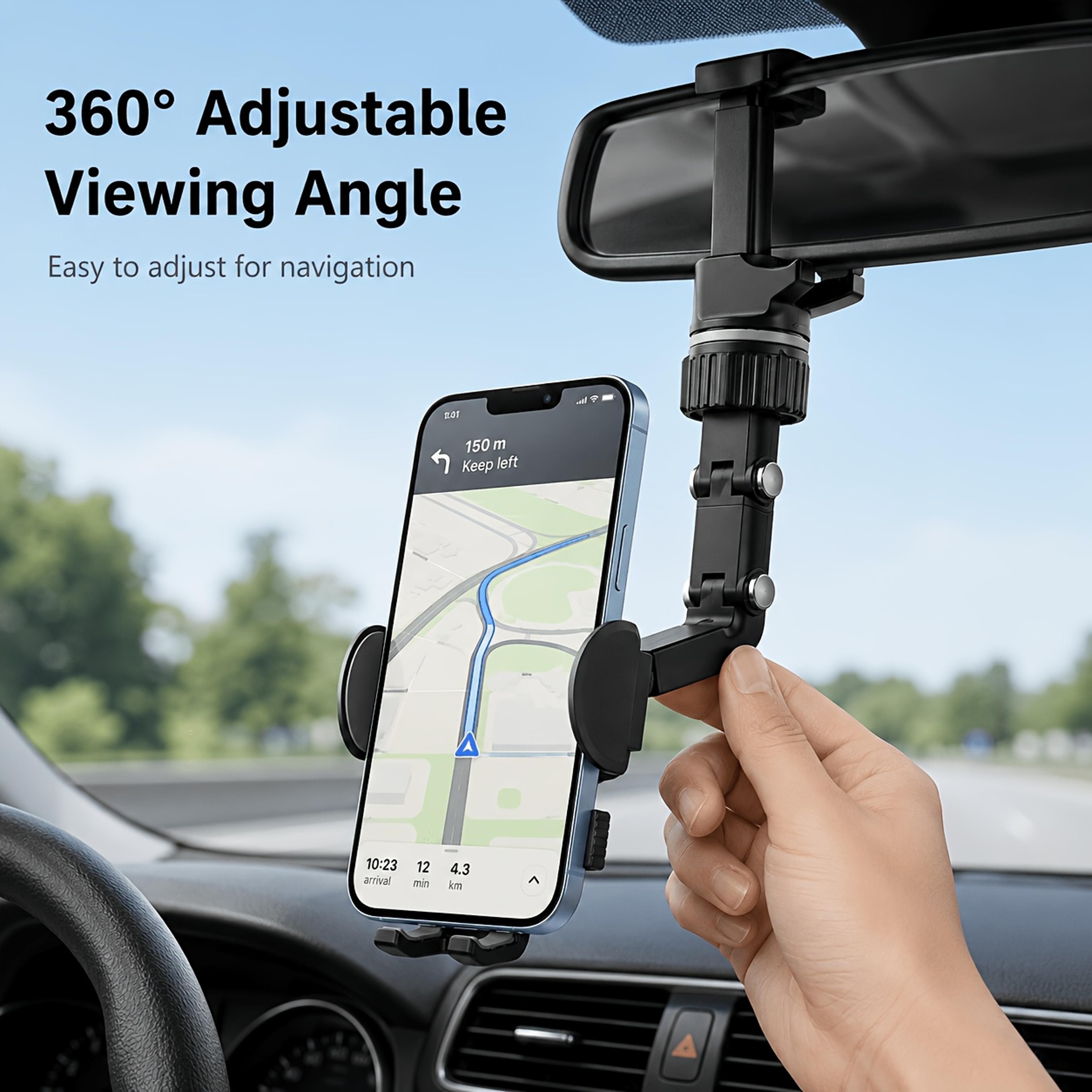 Car Phone Holder Rotating Adjustable Hands Free GPS Mount 6