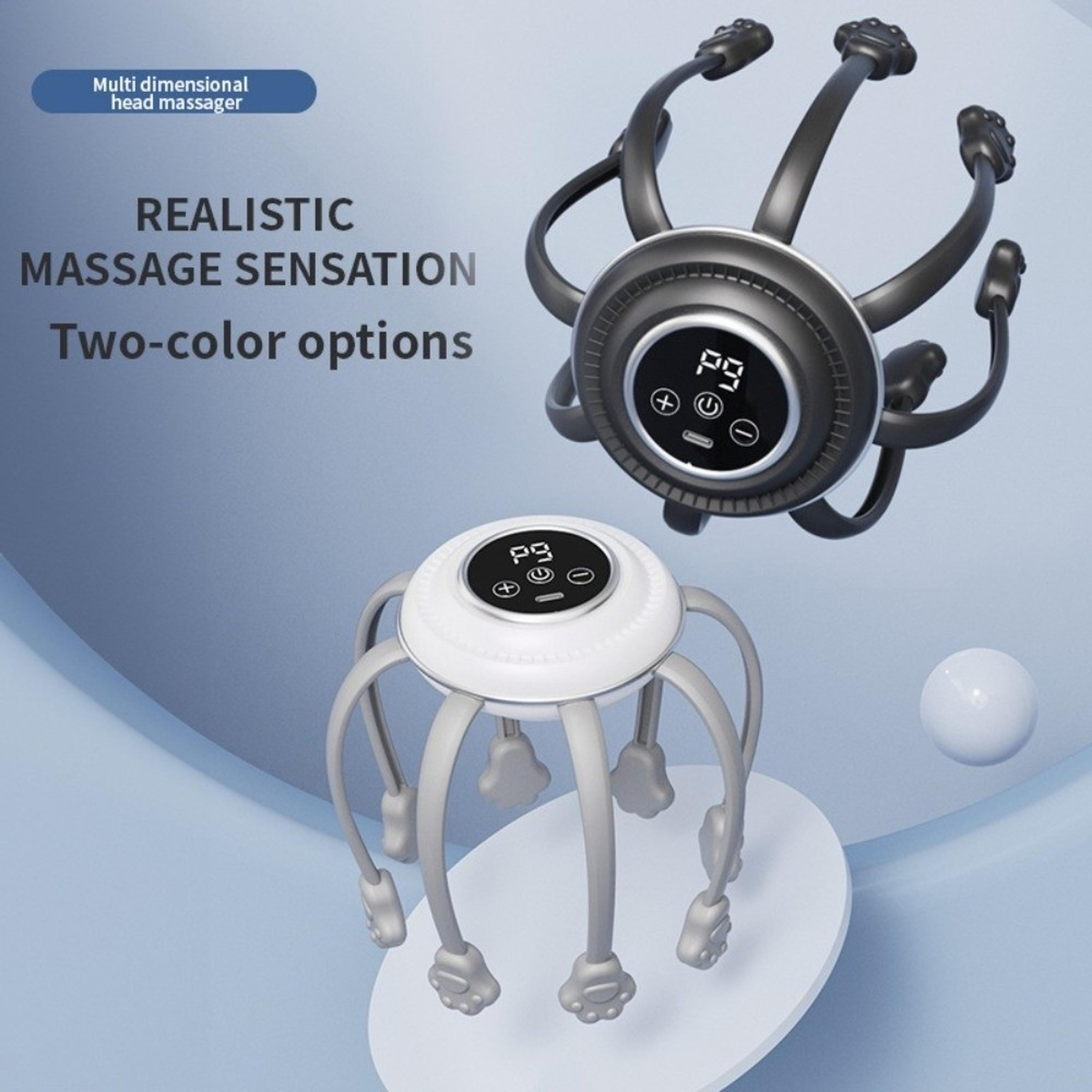 Rechargeable Octopus Scalp Massager Cordless Tip Vibration Head Massager 6