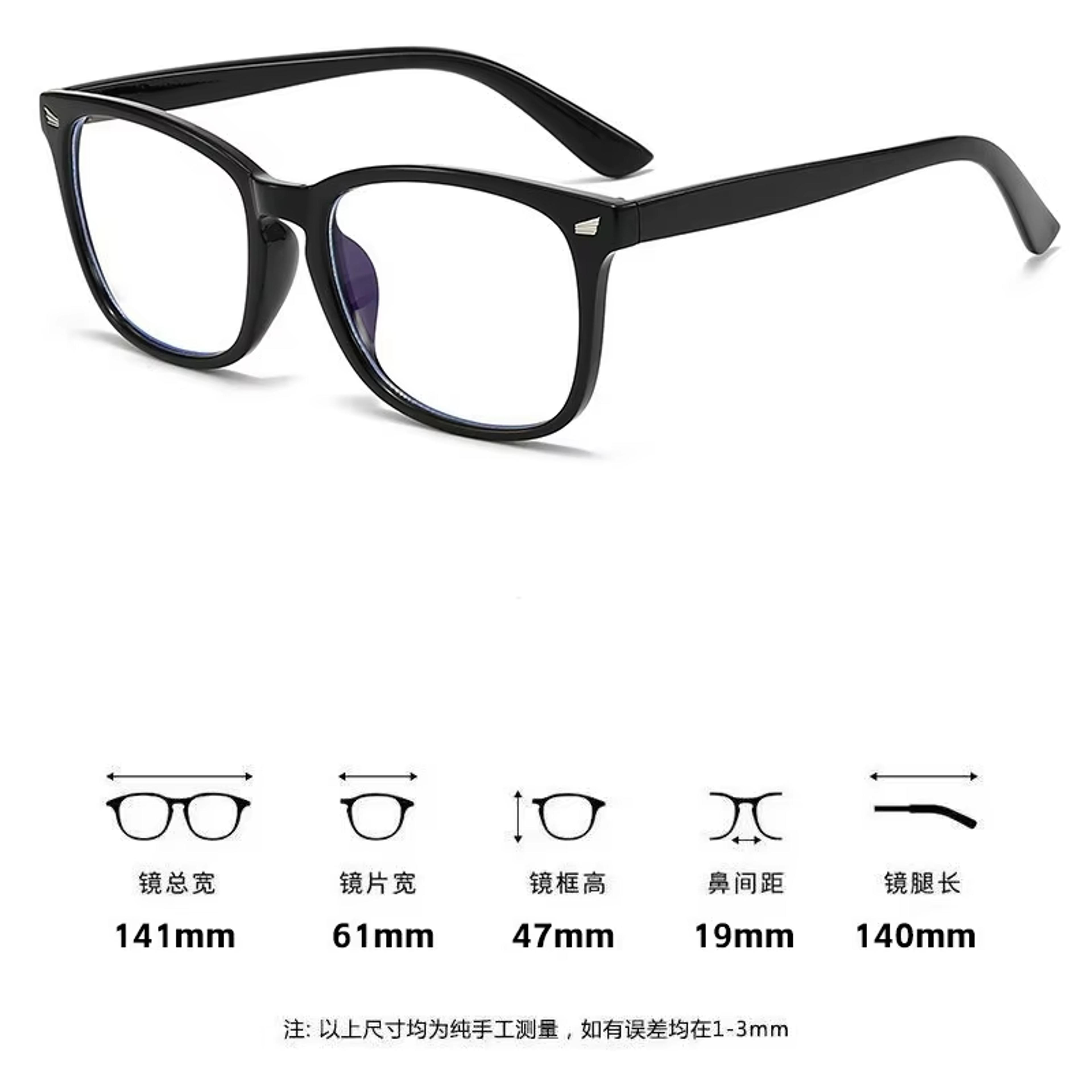 Lightweight Square Blue Light Blocking Glasses Clear Lens PC Frames For Everyday Wear 2