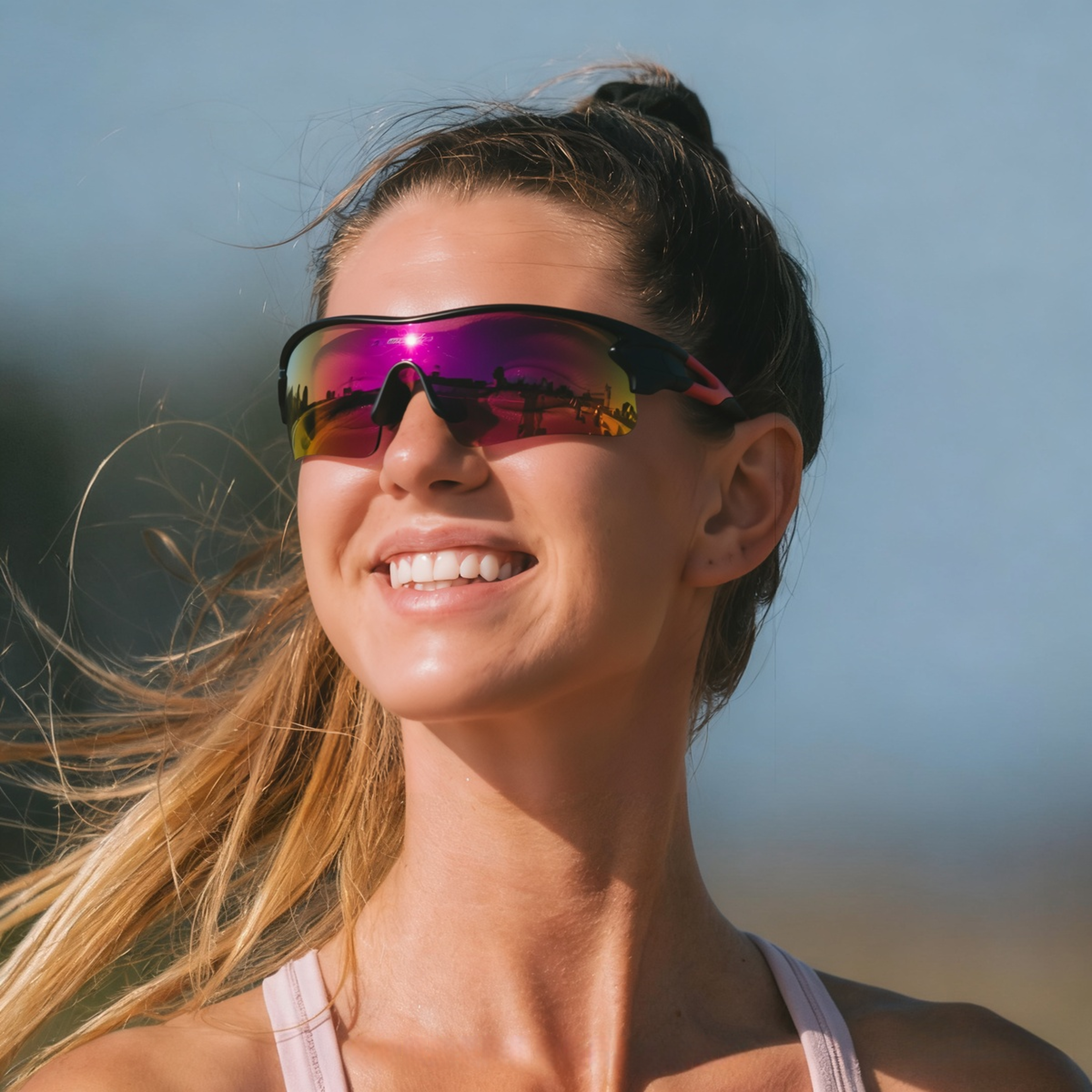 Colorful Wraparound Sports Sunglasses For Cycling Running And Outdoor Activities 11