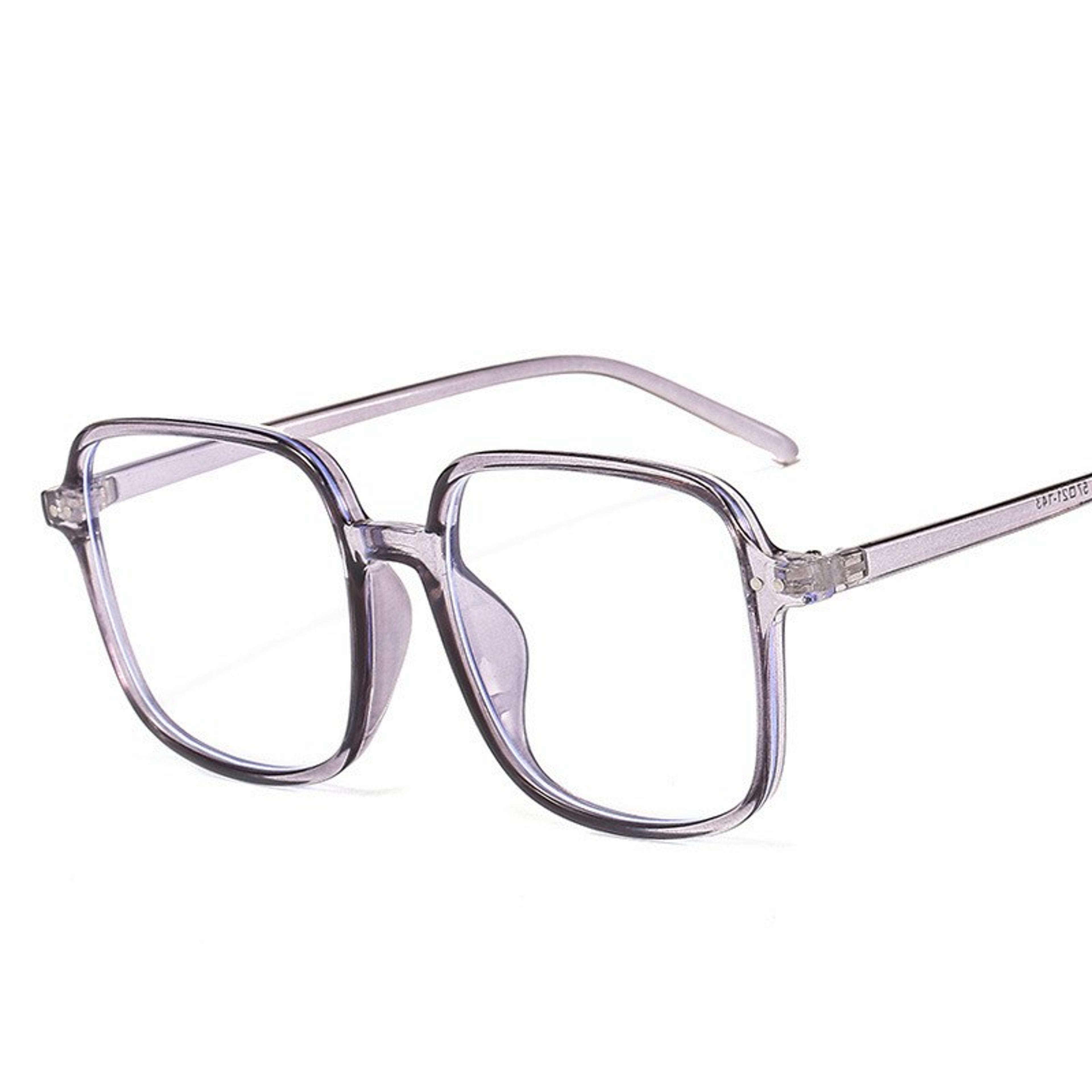 Oversized Square Blue Light Glasses Vintage Unisex Computer Eyewear 4