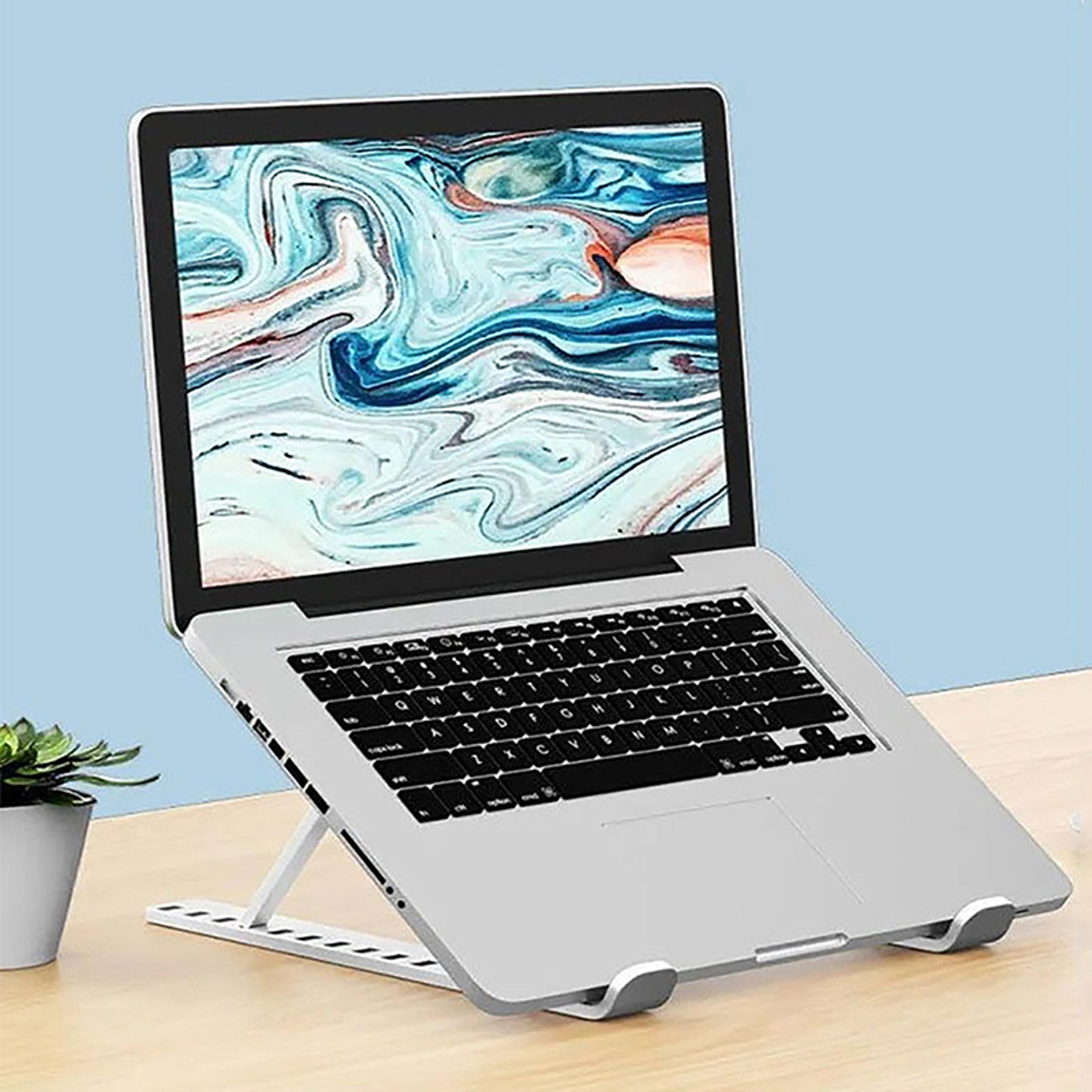 Universal Adjustable Laptop Stand Foldable Cooling Notebook Riser For Laptop Tablet And Phone 5