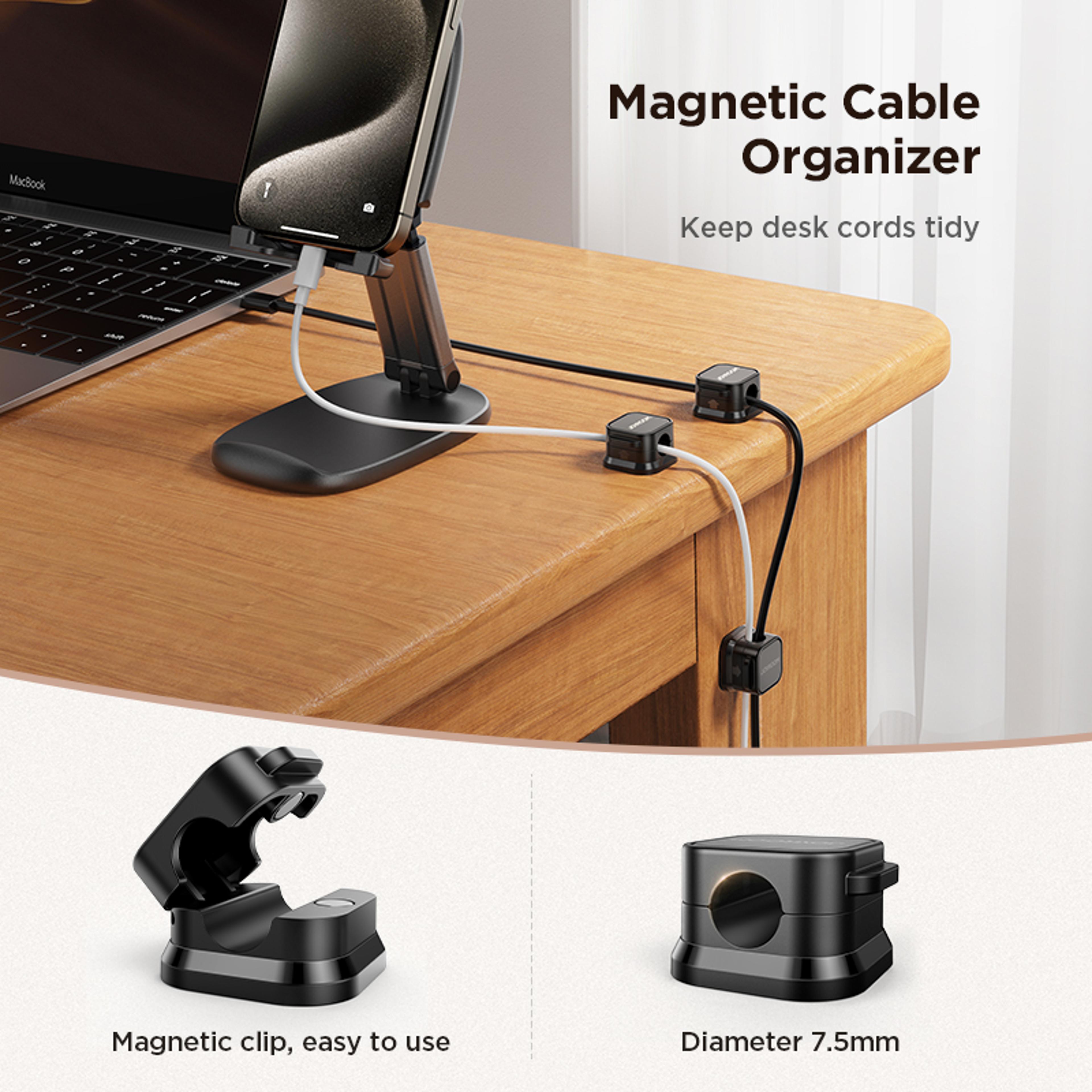 Smooth Magnetic Cable Clips Adjustable Cord Holder For Desk Wire Management Cable Organizer Keeper 1